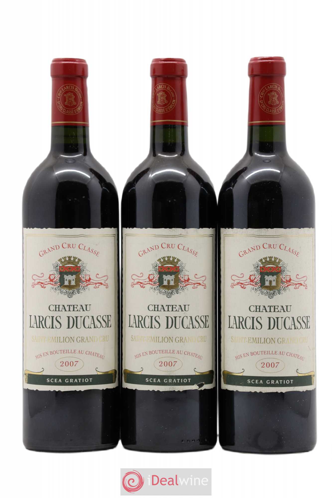 Château Larcis Ducasse 1er Grand Cru Classé B 2007 - Lot de 3 bouteilles - 0