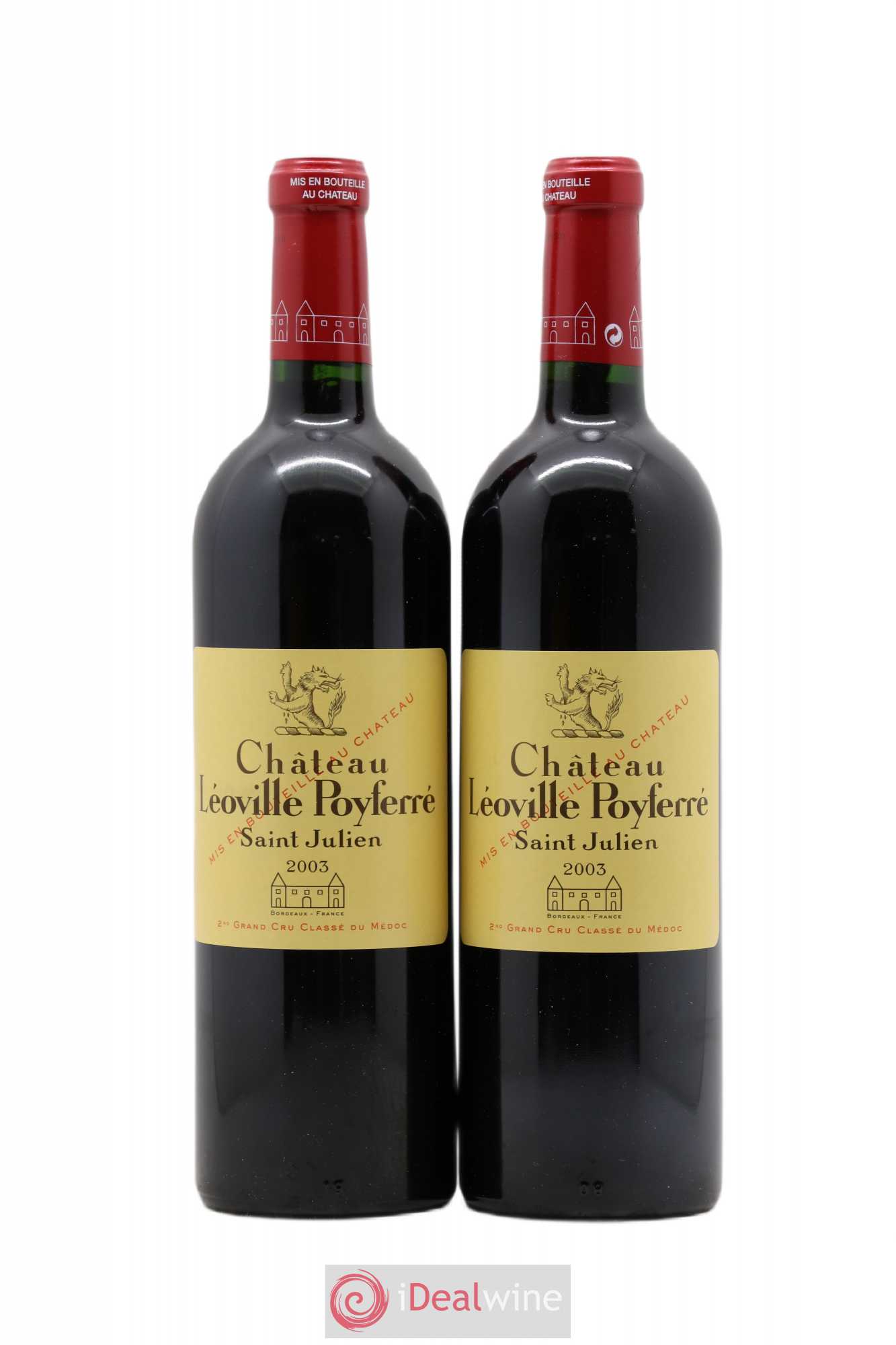 Château Léoville Poyferré 2ème Grand Cru Classé 2003 - Lot de 2 bouteilles - 0