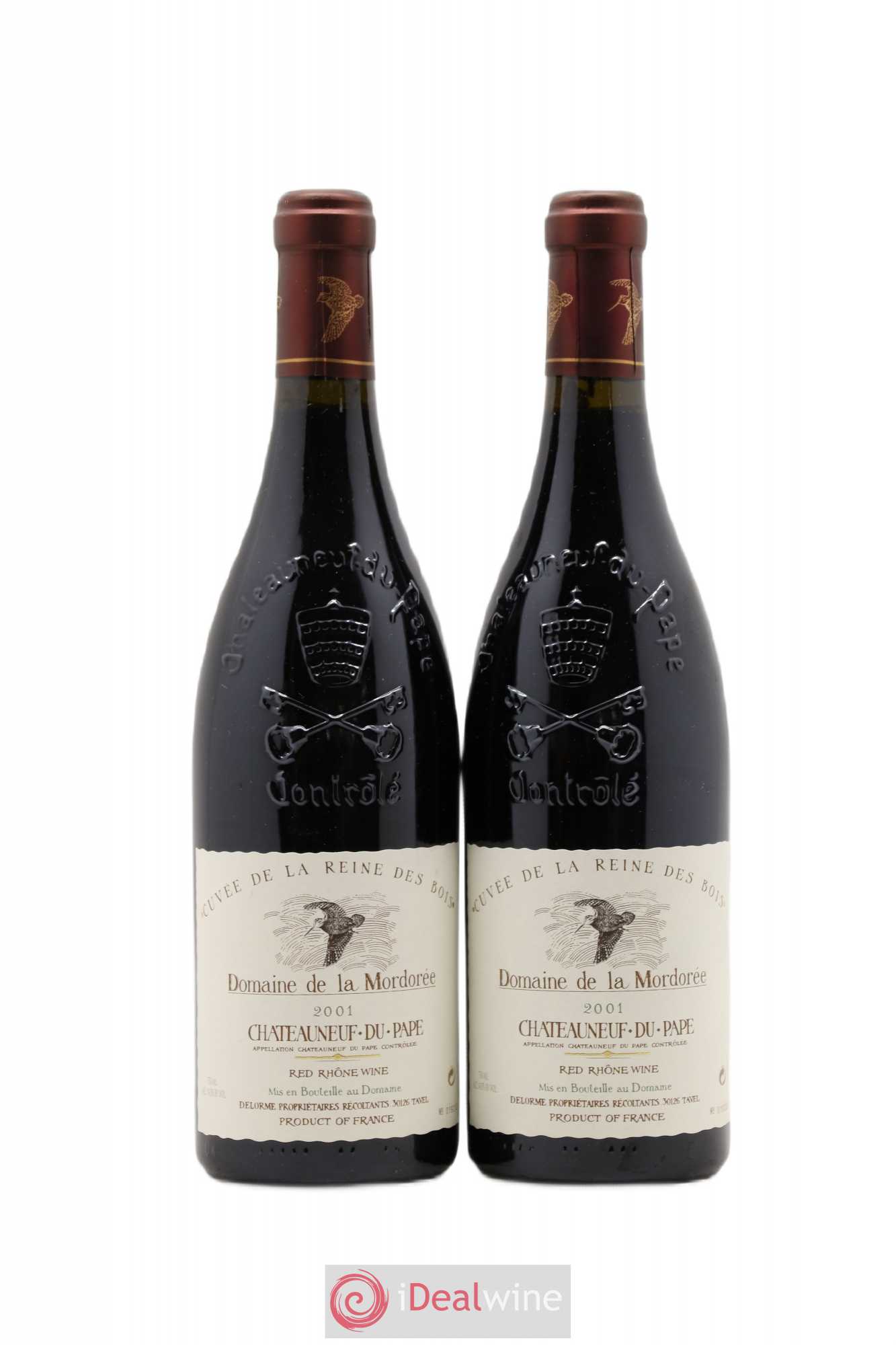 Châteauneuf-du-Pape Cuvée de la Reine des Bois La Mordorée (Domaine de) 2001 - Lot de 2 bouteilles - 0