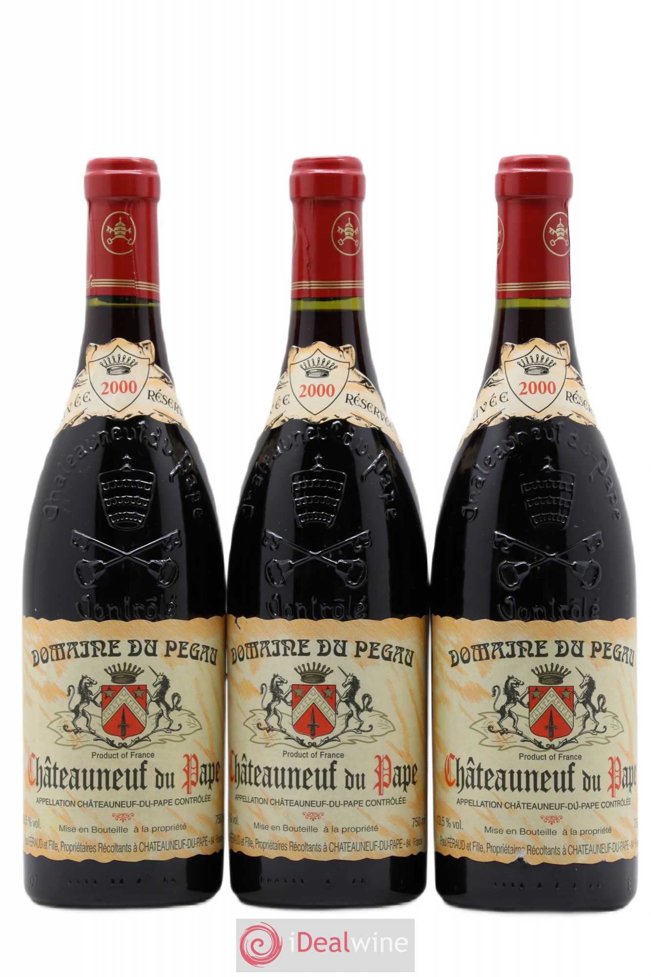 Châteauneuf-du-Pape Domaine du Pégau Cuvée Réservée Paul et Laurence Féraud 2000 - Lot de 3 bouteilles - 0