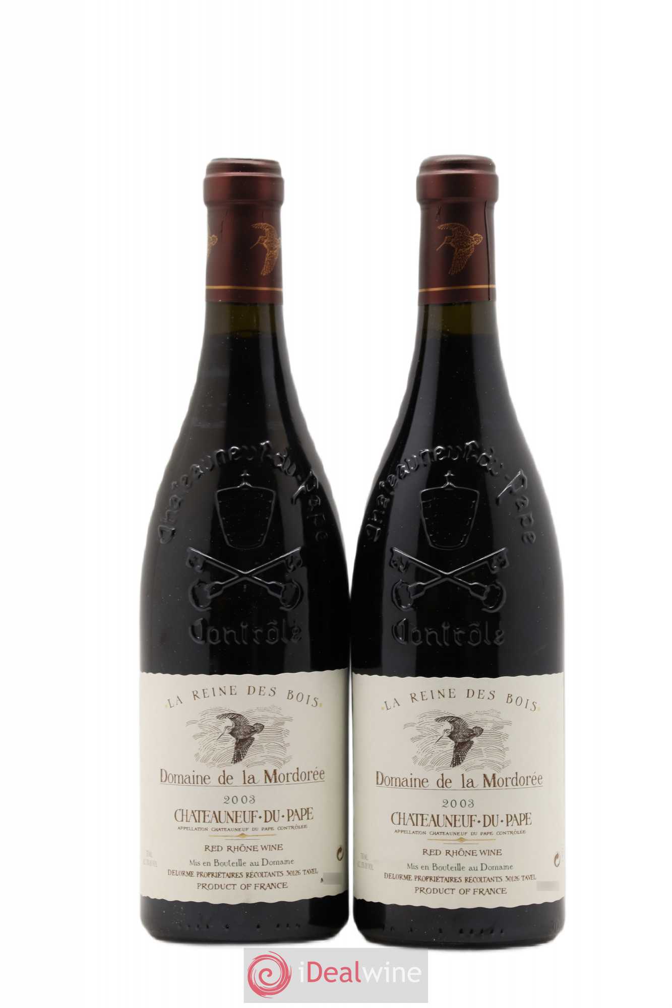 Châteauneuf-du-Pape Cuvée de la Reine des Bois La Mordorée (Domaine de) 2003 - Lot de 2 bouteilles - 0