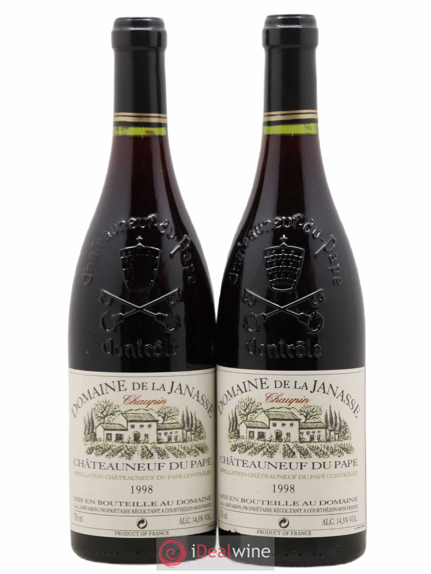 Châteauneuf-du-Pape Cuvée Chaupin La Janasse (Domaine de) 1998 - Lot de 2 bouteilles - 0