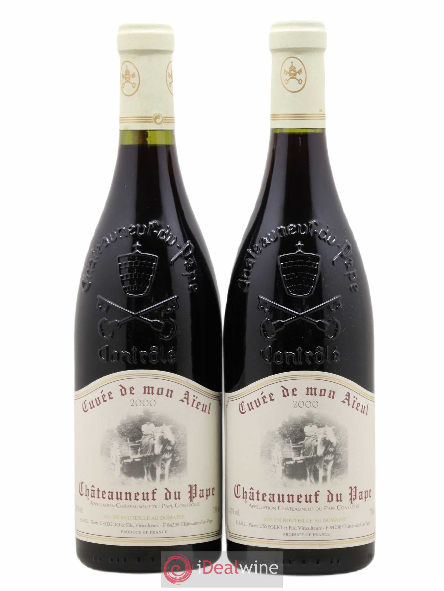 Châteauneuf-du-Pape Cuvée de mon Aïeul Pierre Usseglio & Fils 2000 - Lot de 2 bouteilles - 0