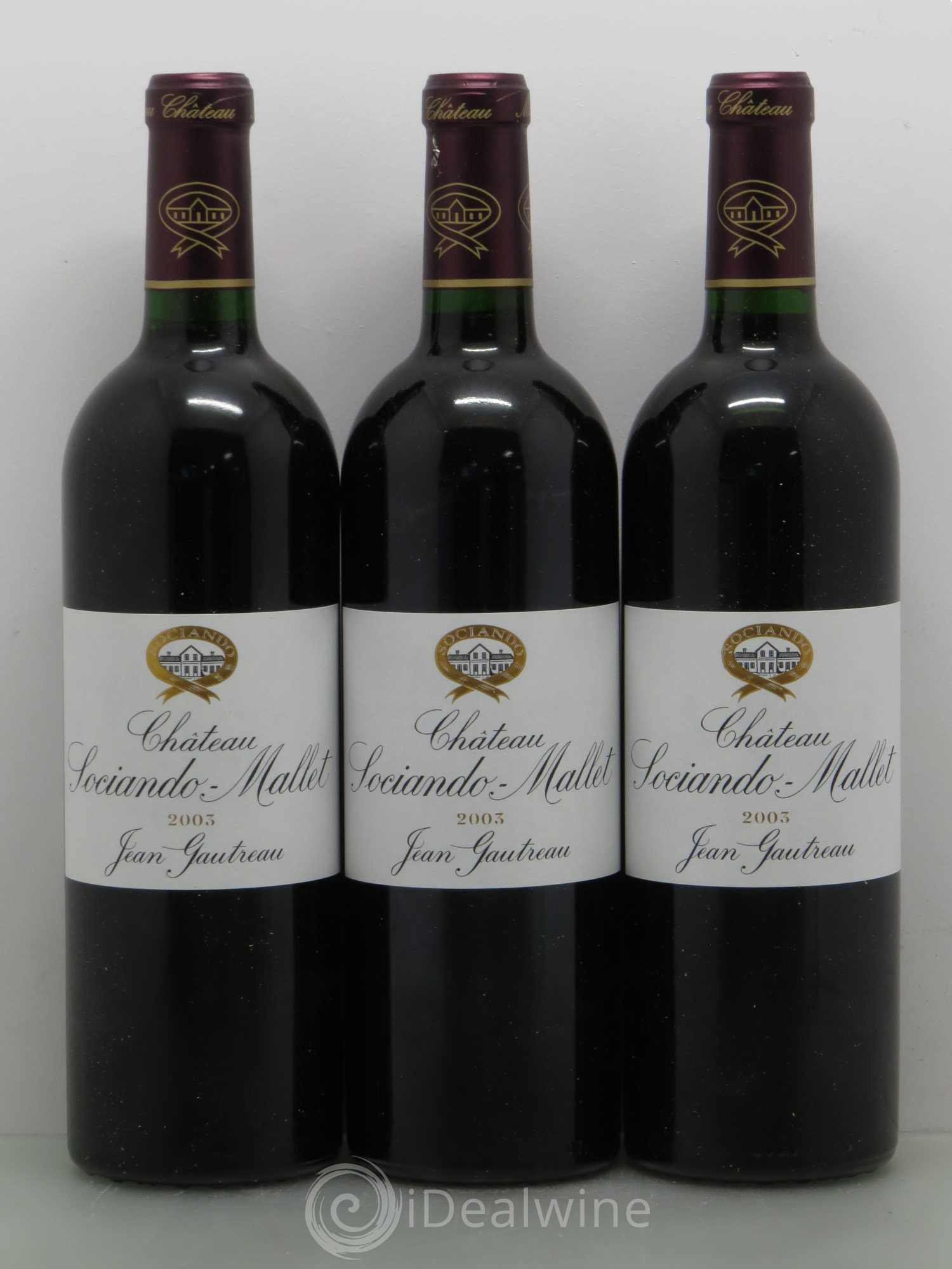Château Sociando Mallet 2003 - Lot de 6 bouteilles - 2