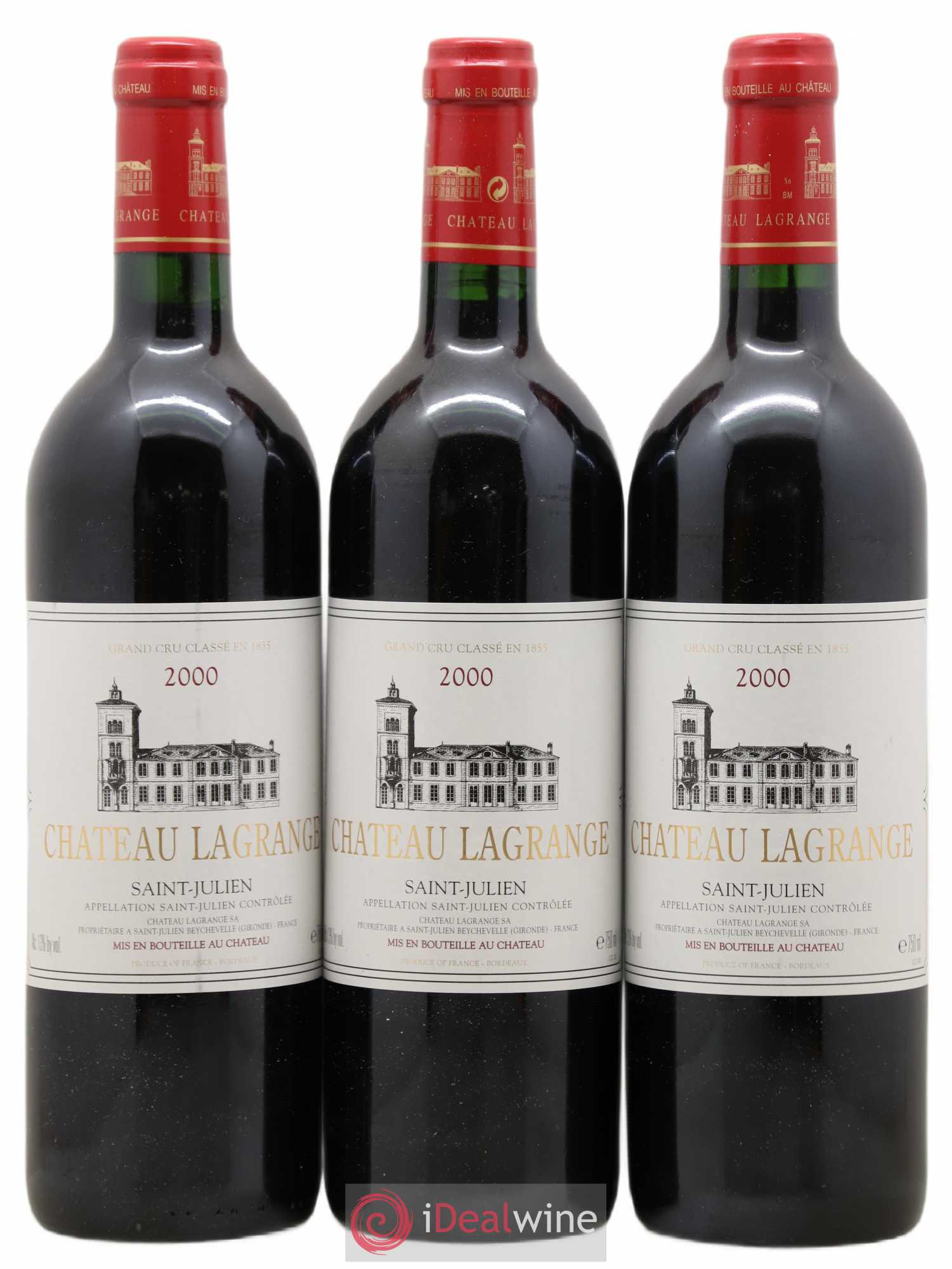 Château Lagrange 3ème Grand Cru Classé 2000 - Lot de 3 bouteilles - 0