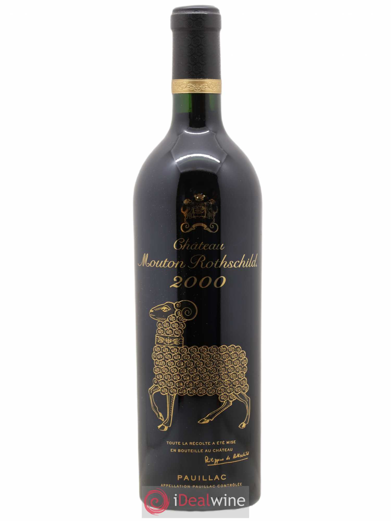Château Mouton Rothschild 1er Grand Cru Classé 2000 - Lot de 1 bouteille - 0