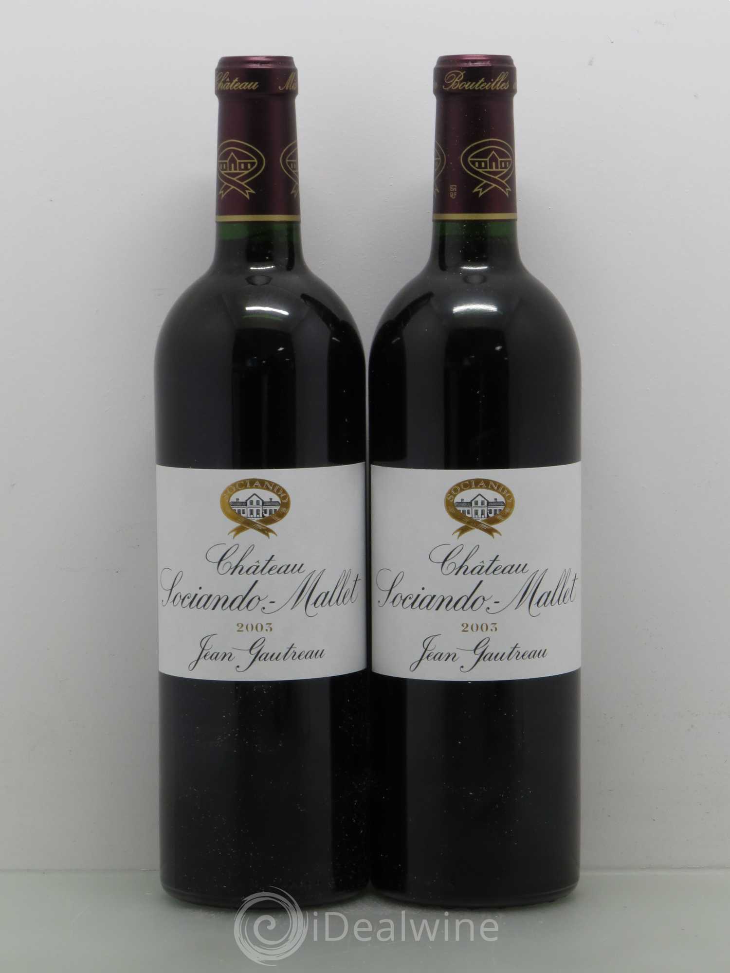 Château Sociando Mallet 2003 - Lot de 2 bouteilles - 0