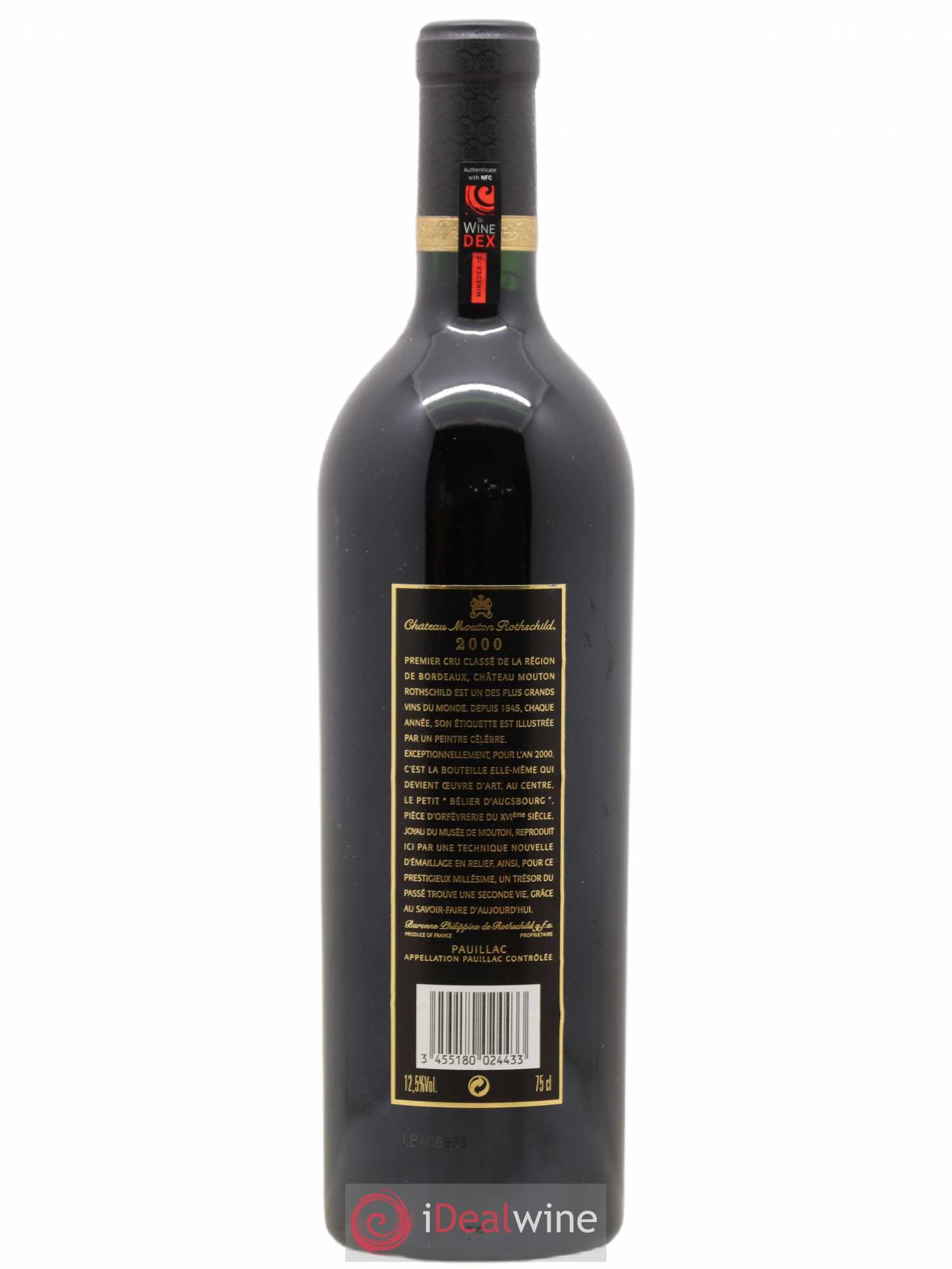Château Mouton Rothschild 1er Grand Cru Classé 2000 - Lot de 1 bouteille - 1