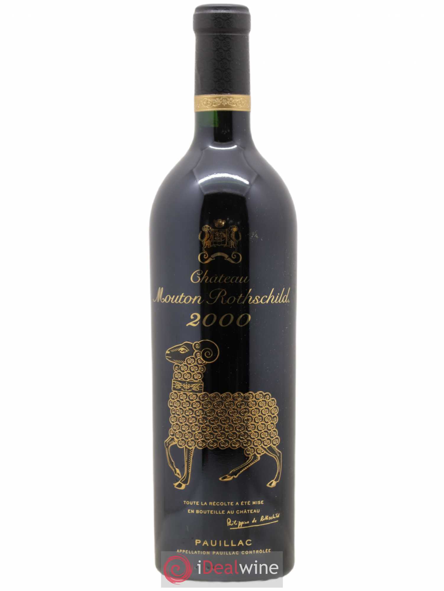 Château Mouton Rothschild 1er Grand Cru Classé 2000 - Lot de 1 bouteille - 0