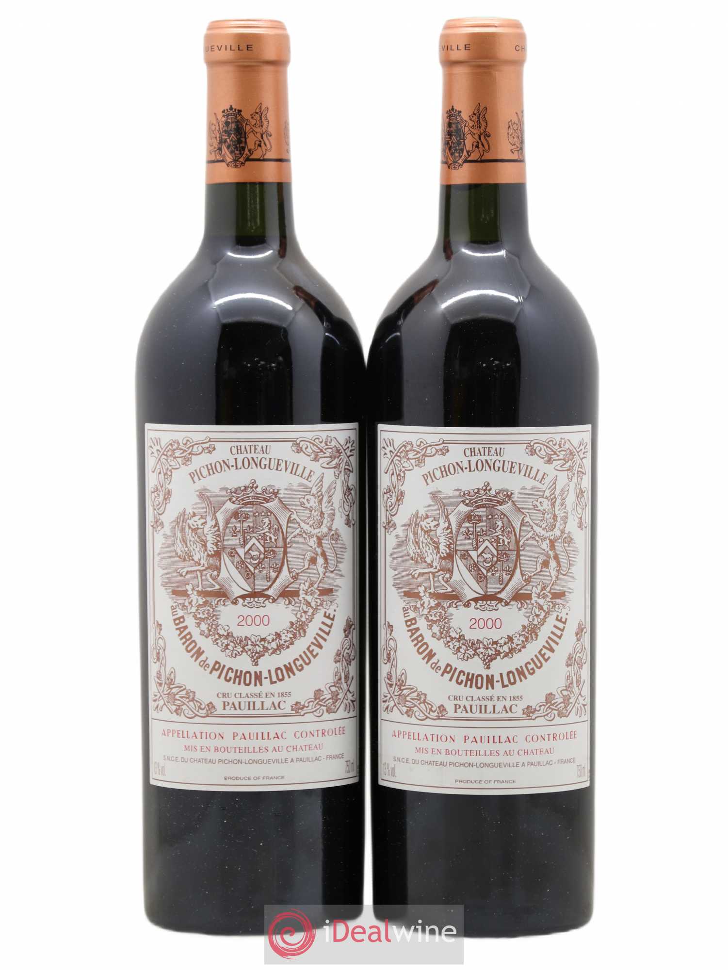 Pichon Longueville Baron 2ème Grand Cru Classé 2000 - Lot de 2 bouteilles - 0