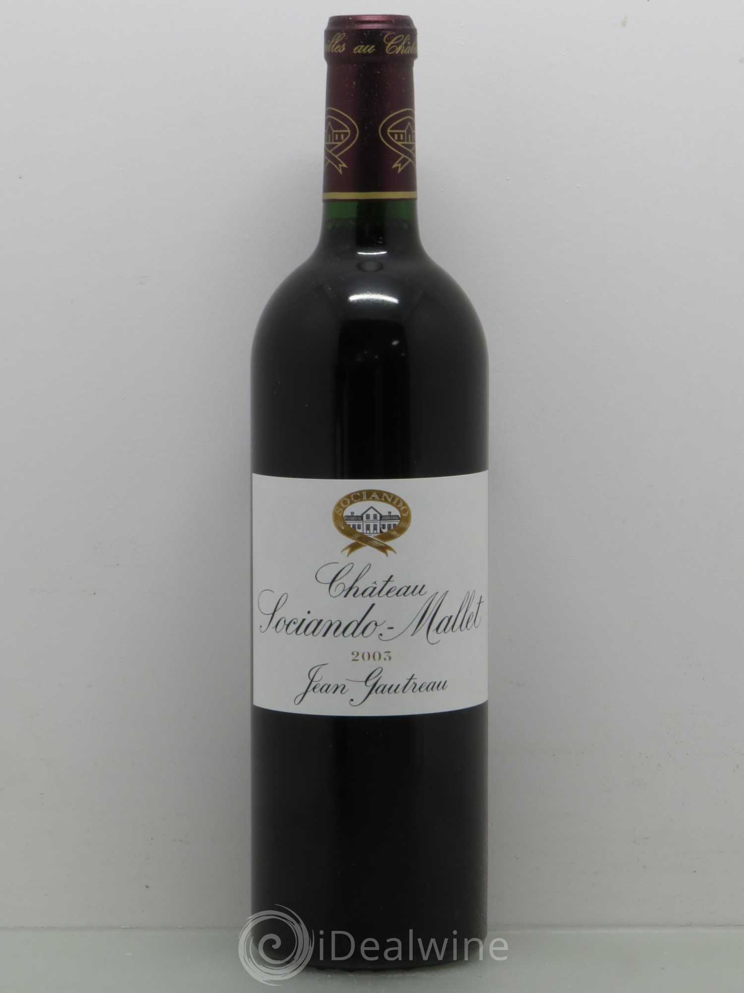 Château Sociando Mallet 2003 - Lot de 1 bouteille - 0
