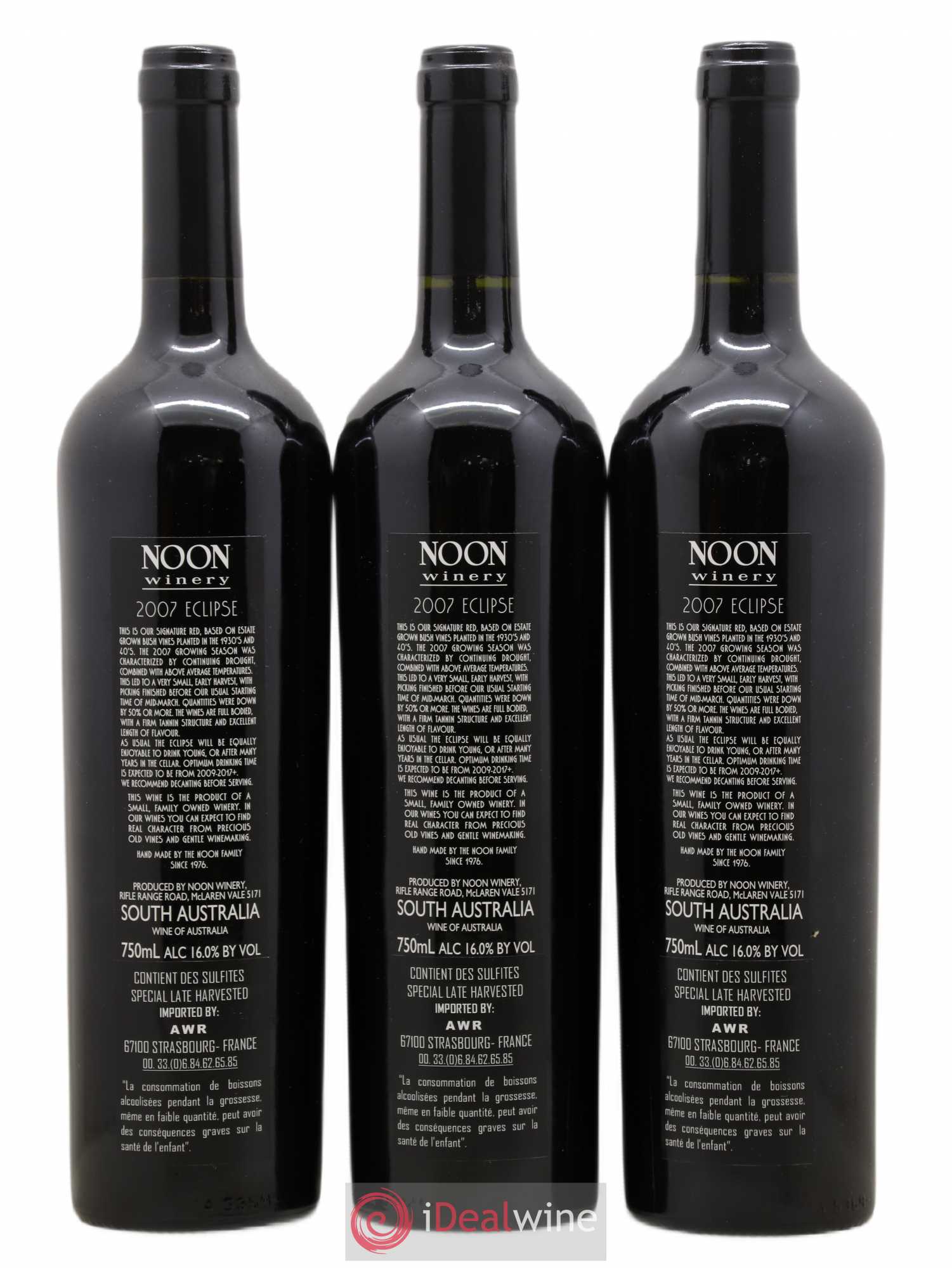 Australie Noon Eclipse Grenache Shiraz 2007 - Posten von 3 Flaschen - 1