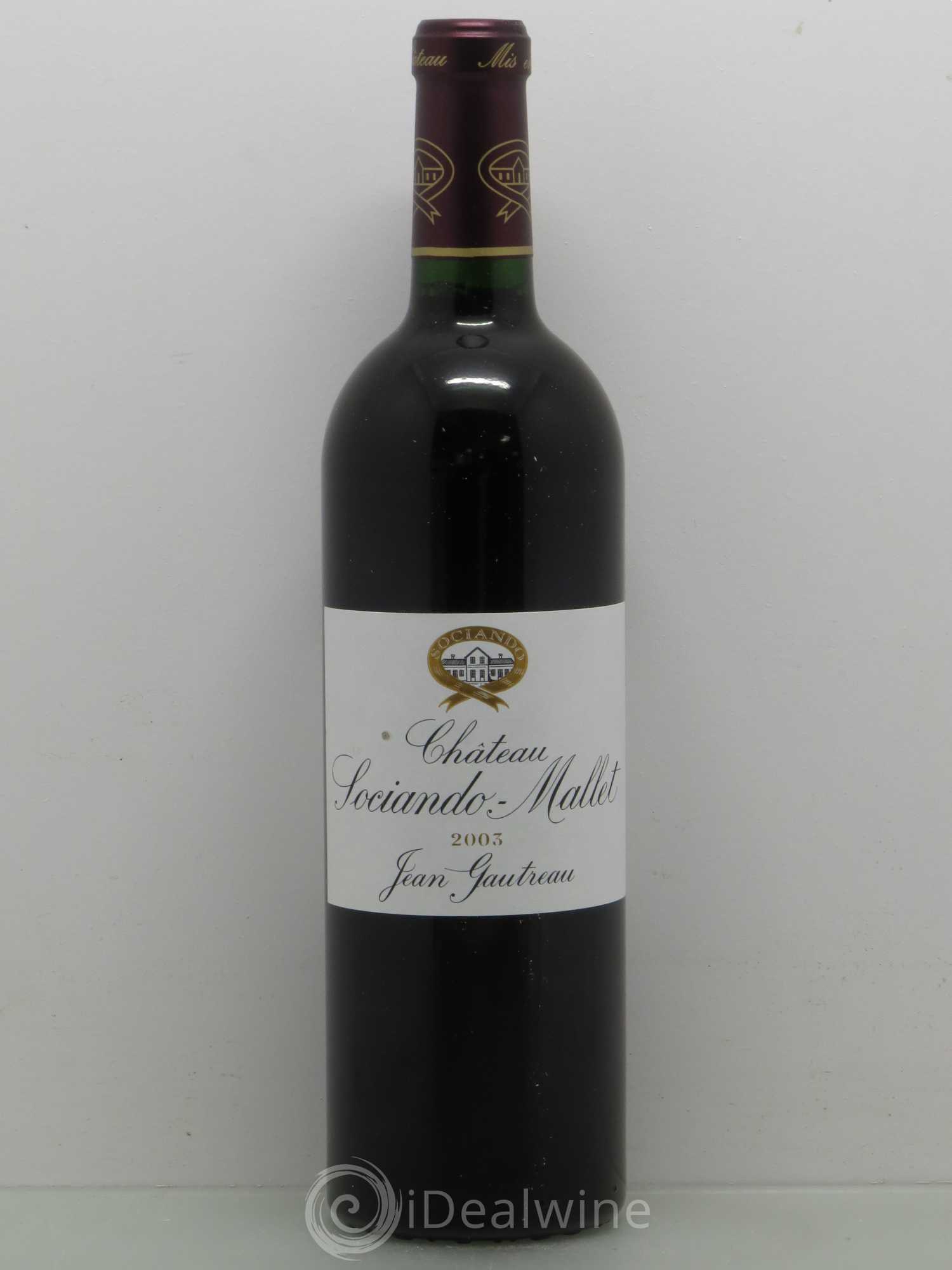 Château Sociando Mallet 2003 - Lot de 1 bouteille - 0