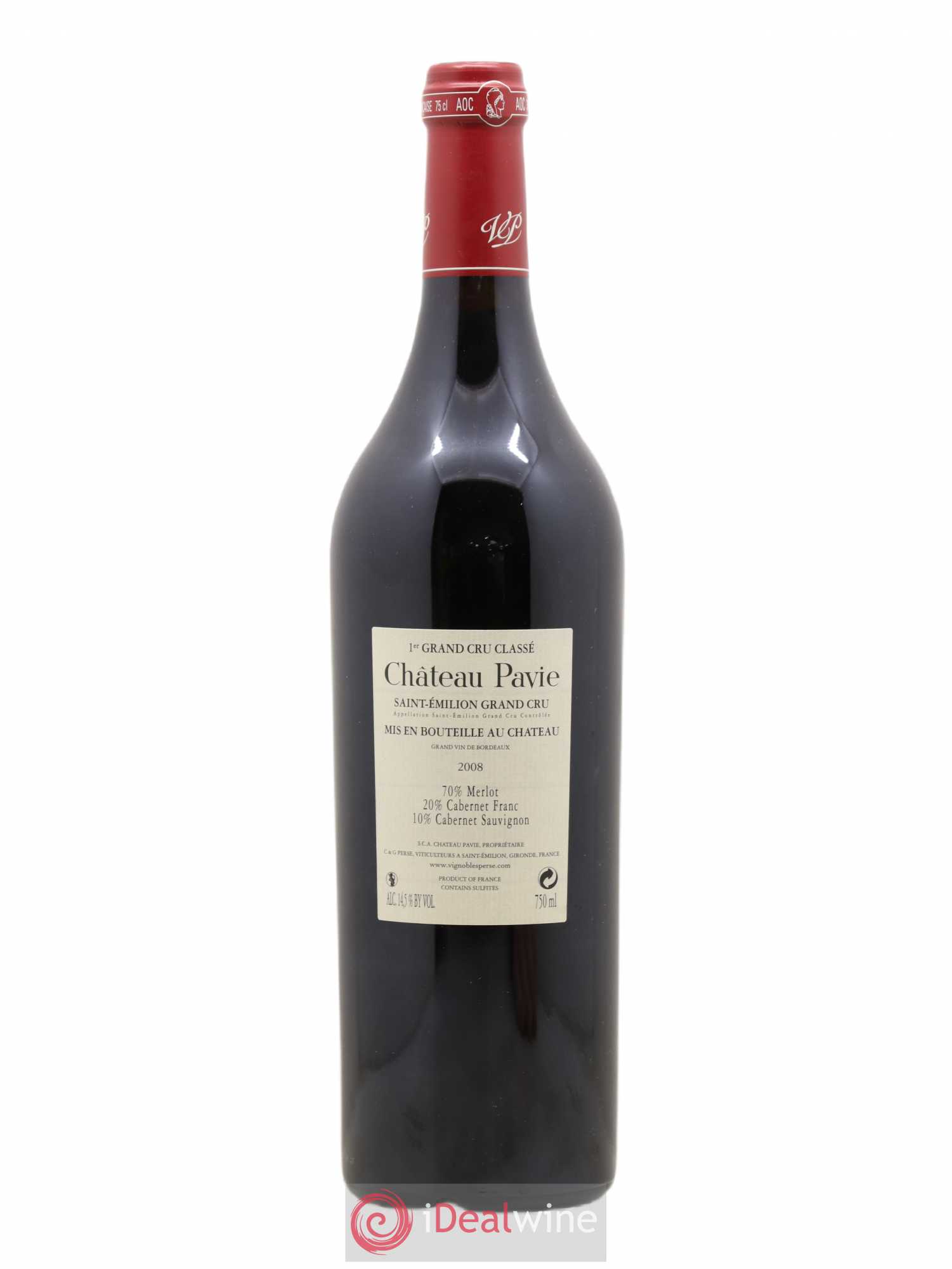 Château Pavie 1er Grand Cru Classé A 2008 - Lot de 1 bouteille - 1