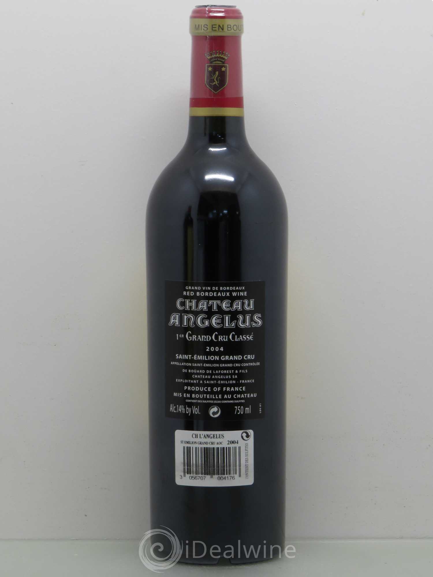 Château Angélus 1er Grand Cru Classé A 2004 - Lot de 1 bouteille - 1