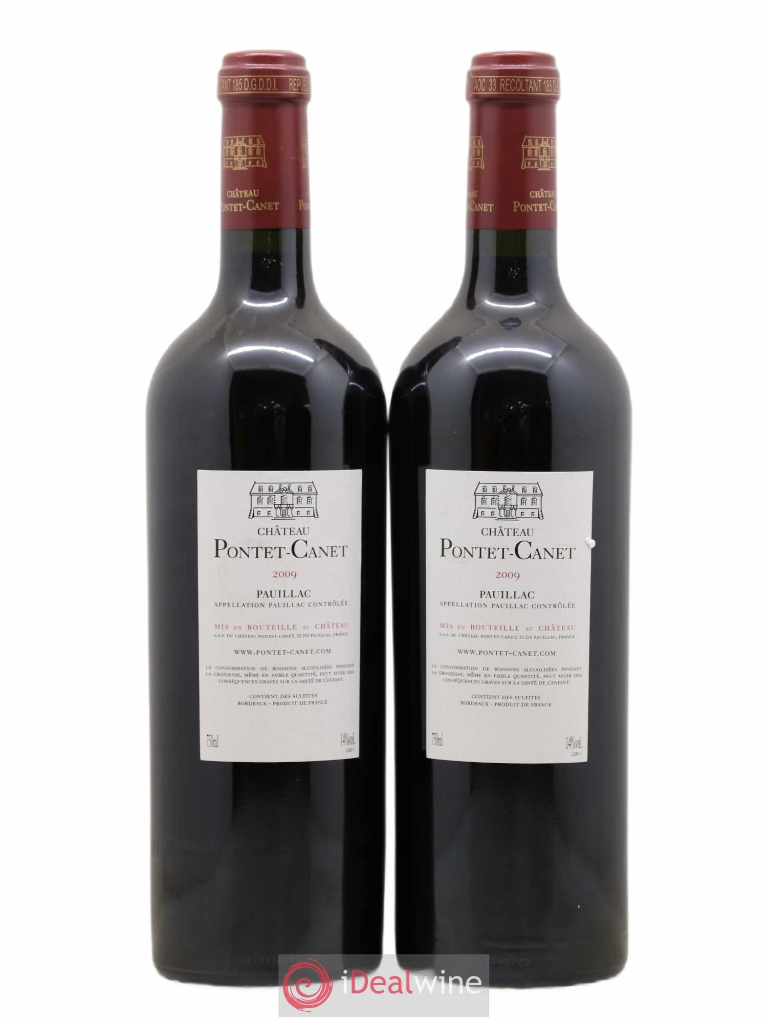 Château Pontet Canet 5ème Grand Cru Classé 2009 - Lot de 2 bouteilles - 1
