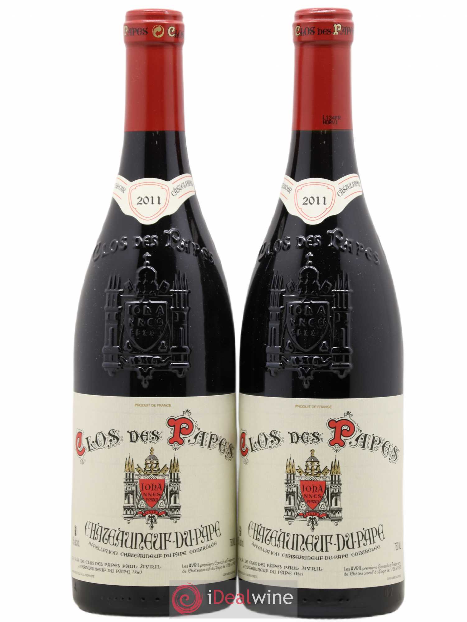 Châteauneuf-du-Pape Clos des Papes - Paul Avril 2011 - Lot de 2 bouteilles - 0