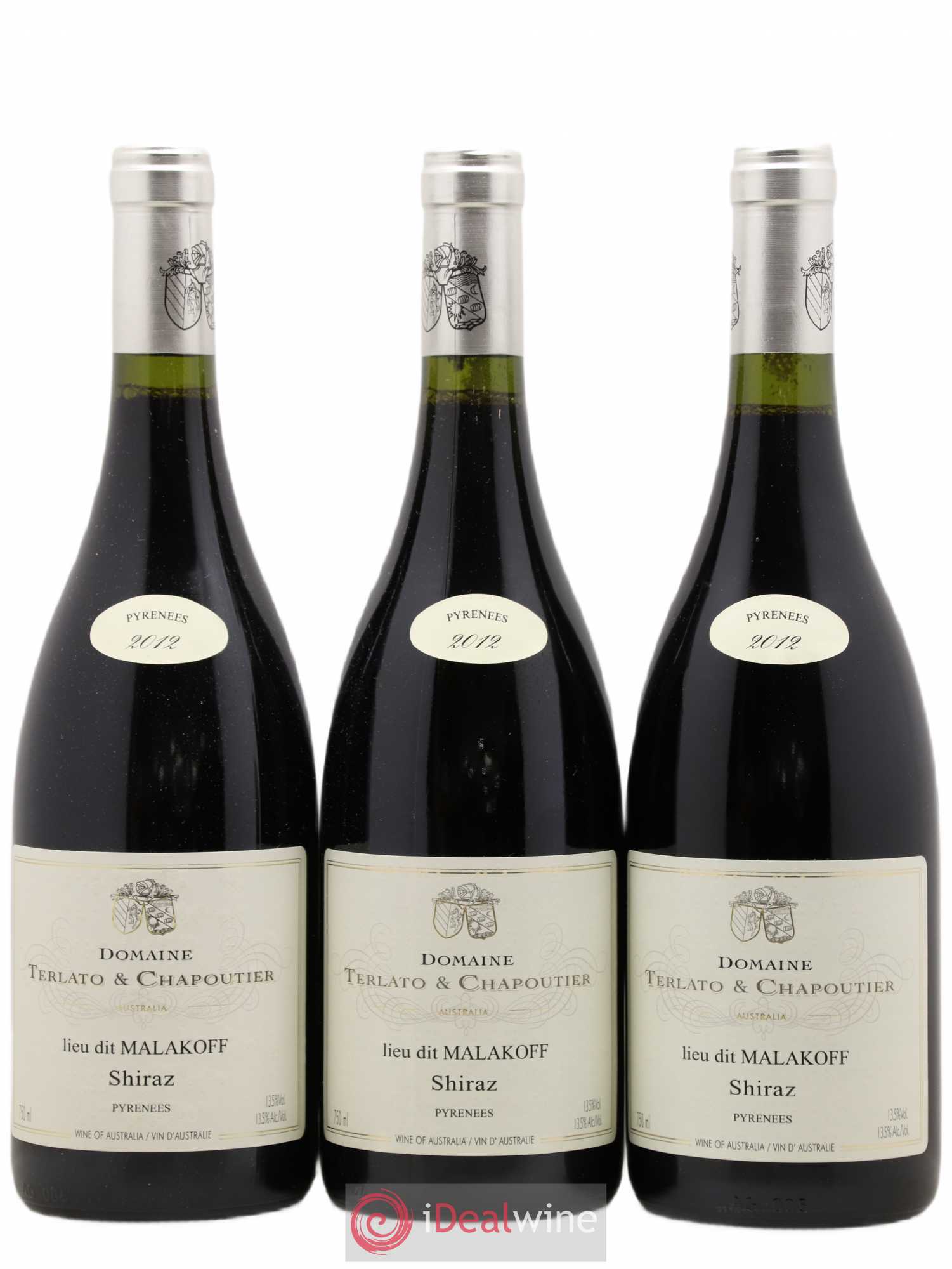 Australie Lieu dit Malakoff Shiraz Pyrenees Terlato & Chapoutier 2012 - Posten von 3 Flaschen - 0