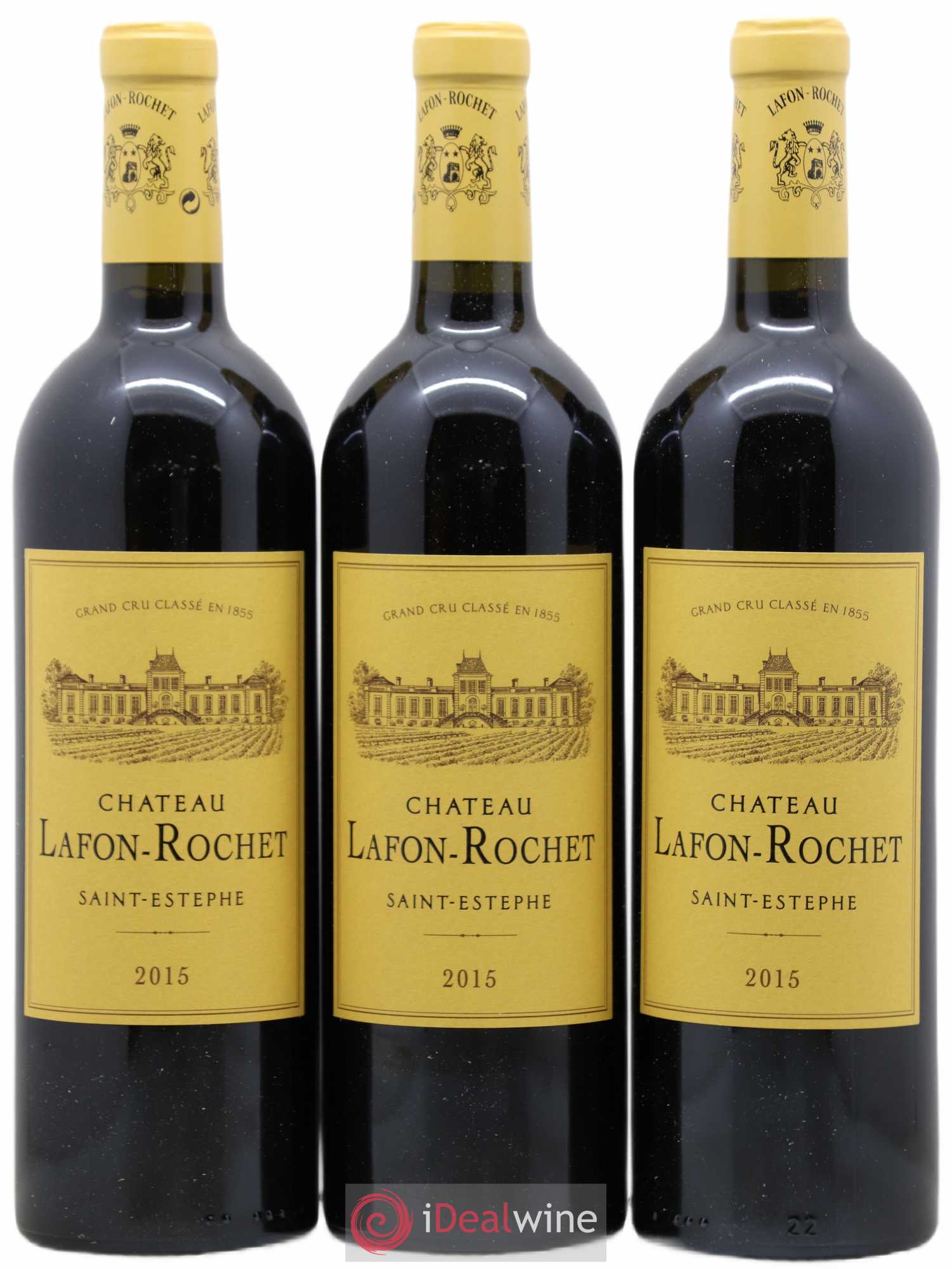 Château Lafon Rochet 4ème Grand Cru Classé 2015 - Lot de 3 bouteilles - 0