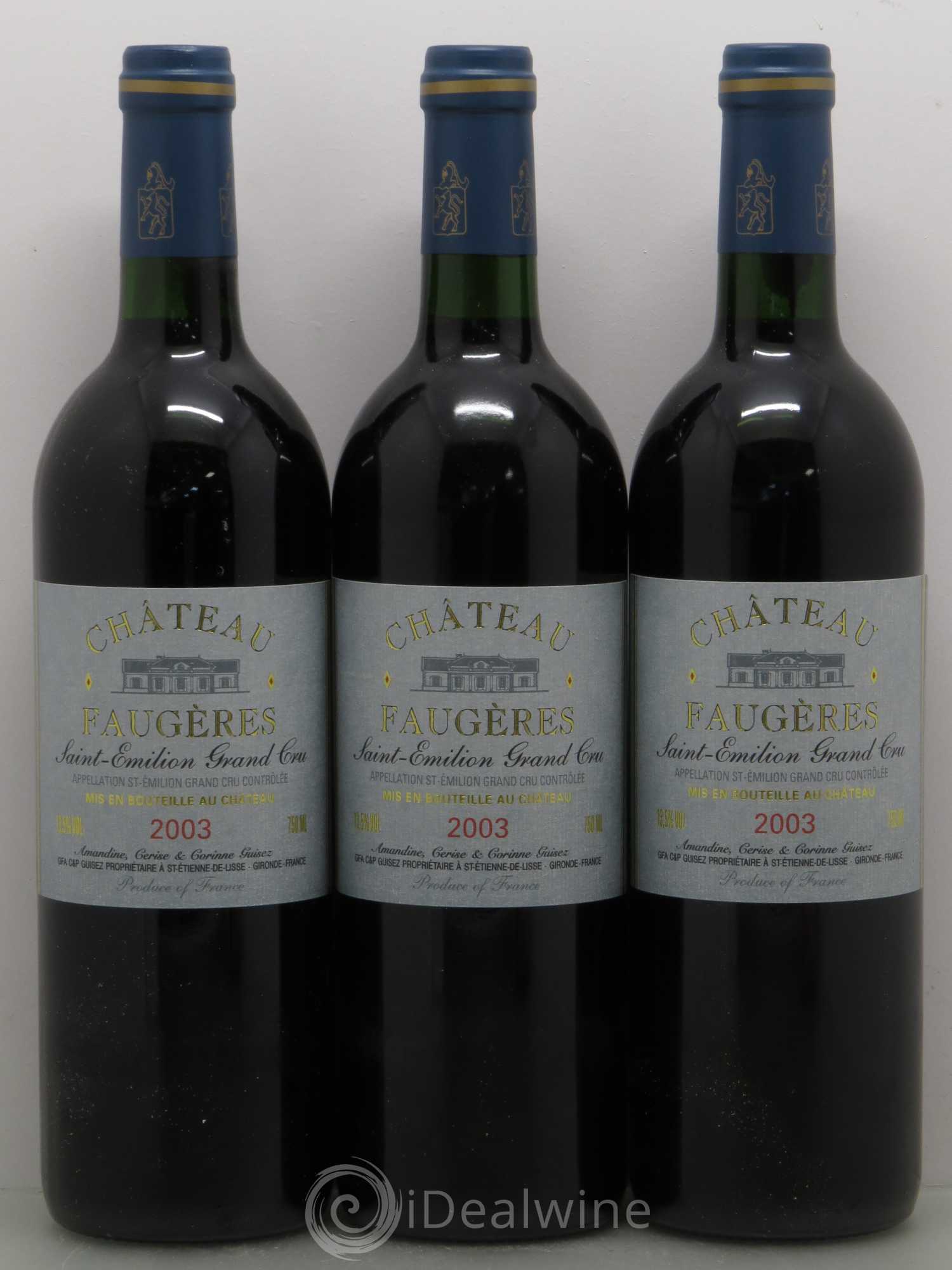 Château Faugères Grand Cru Classé 2003 - Lot de 6 bouteilles - 2