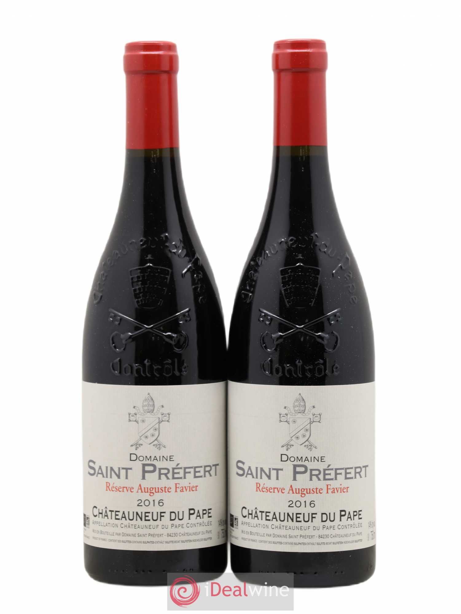 Châteauneuf-du-Pape Réserve Auguste Favier Domaine Saint-Préfert 2016 - Lot de 2 bouteilles - 0