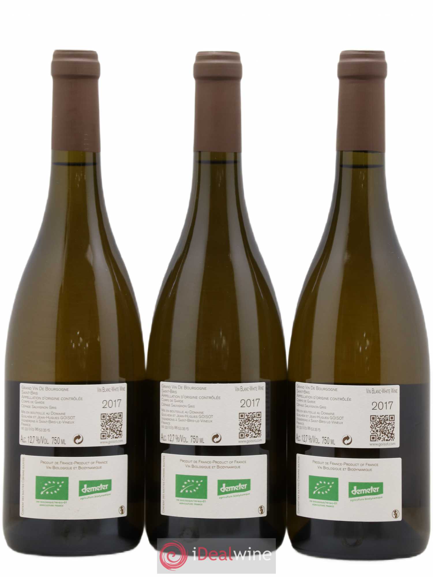 Saint-Bris Corps de Garde Goisot 2017 - Lot de 3 bouteilles - 1