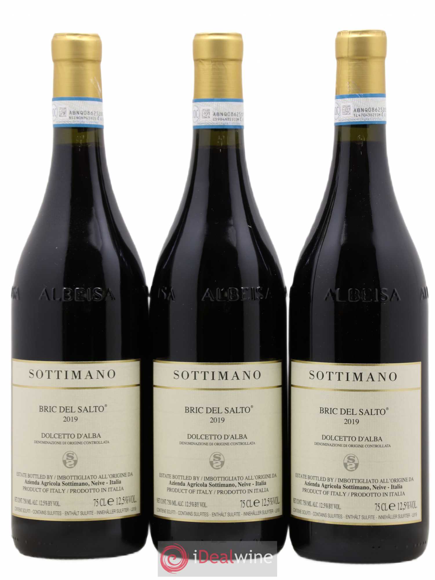 Dolcetto d'Alba DOC Bric del Salto Sottimano 2019 - Lot de 3 bouteilles - 0