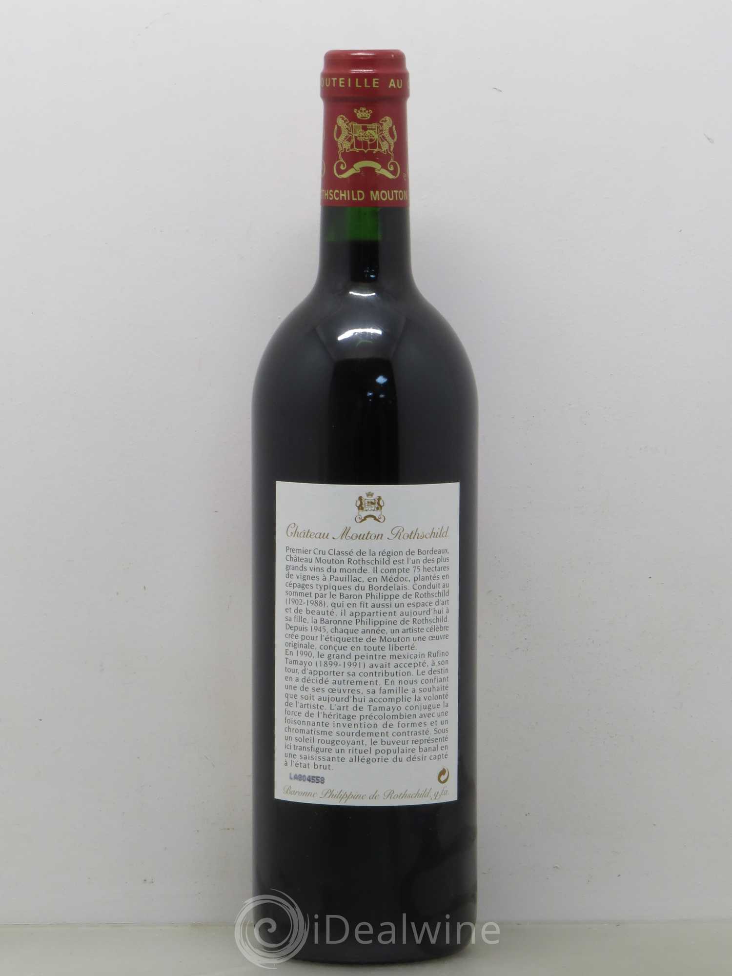 Château Mouton Rothschild 1er Grand Cru Classé 1998 - Lot de 1 bouteille - 1