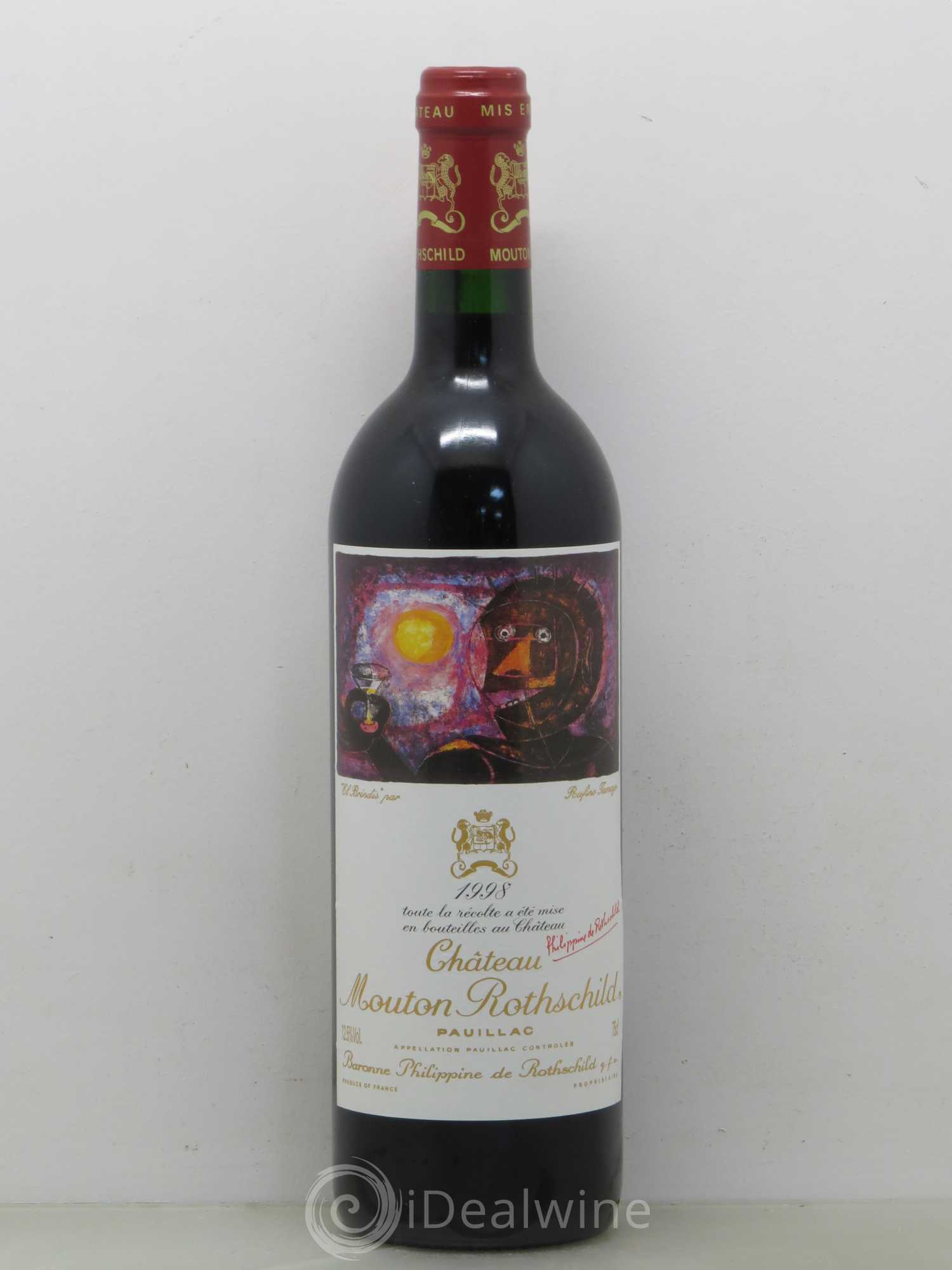 Château Mouton Rothschild 1er Grand Cru Classé 1998 - Lot de 1 bouteille - 0