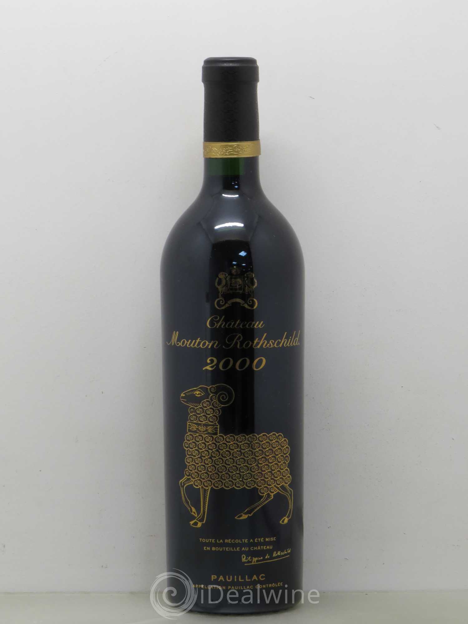 Château Mouton Rothschild 1er Grand Cru Classé 2000 - Lot de 1 bouteille - 0