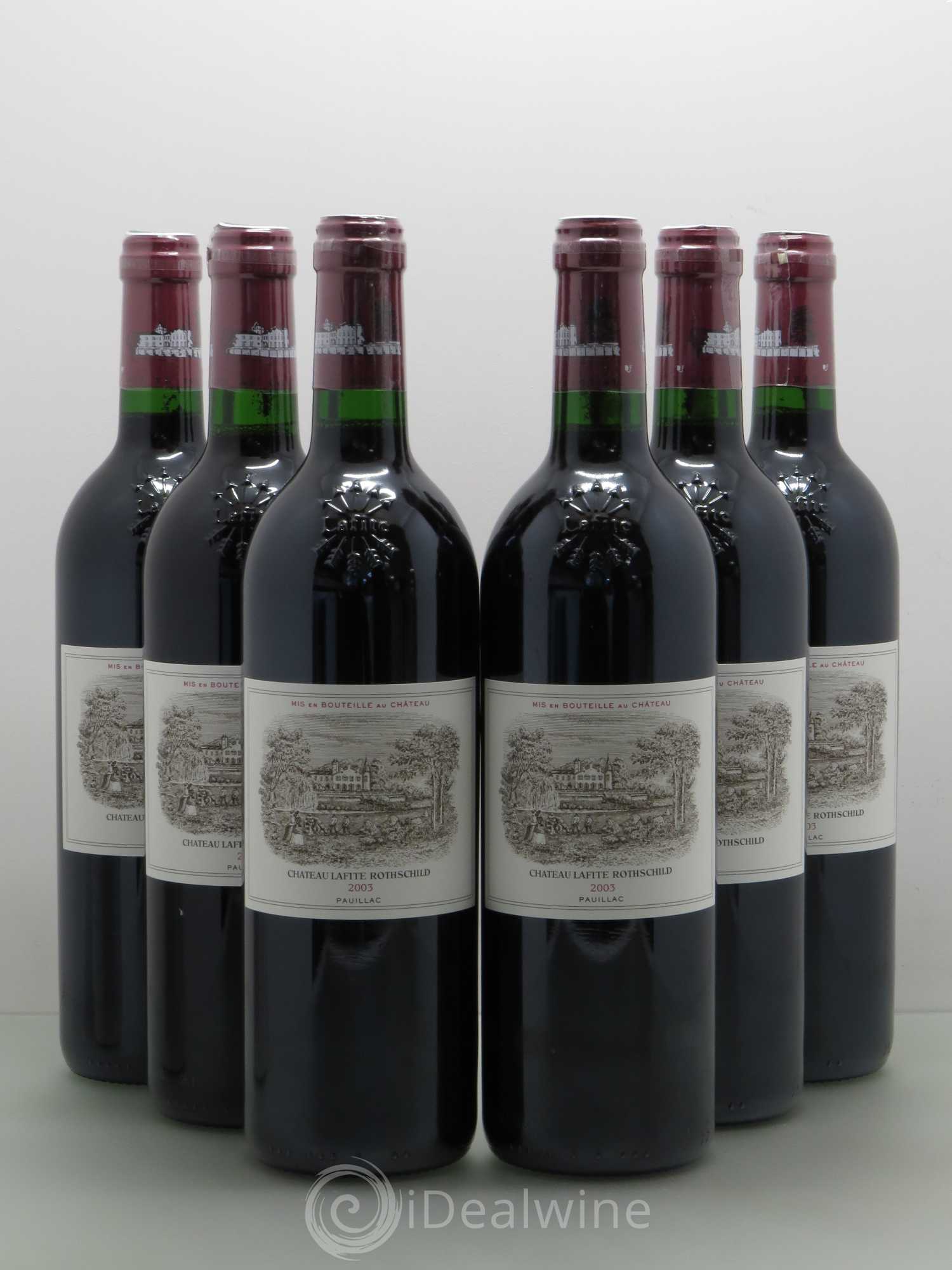 Château Lafite Rothschild 1er Grand Cru Classé 2003 - Lot de 6 bouteilles - 0