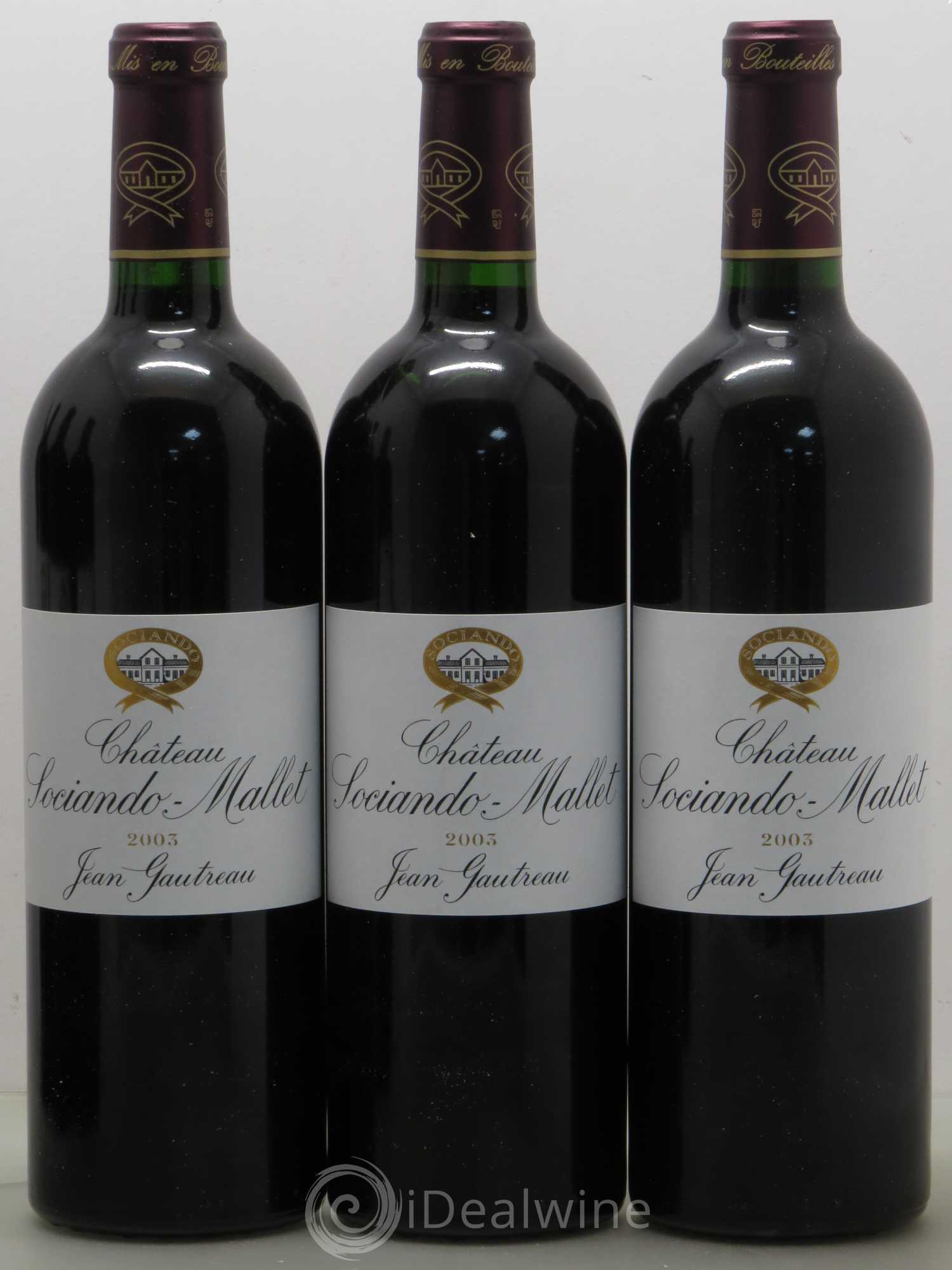 Château Sociando Mallet 2003 - Lot de 6 bouteilles - 1