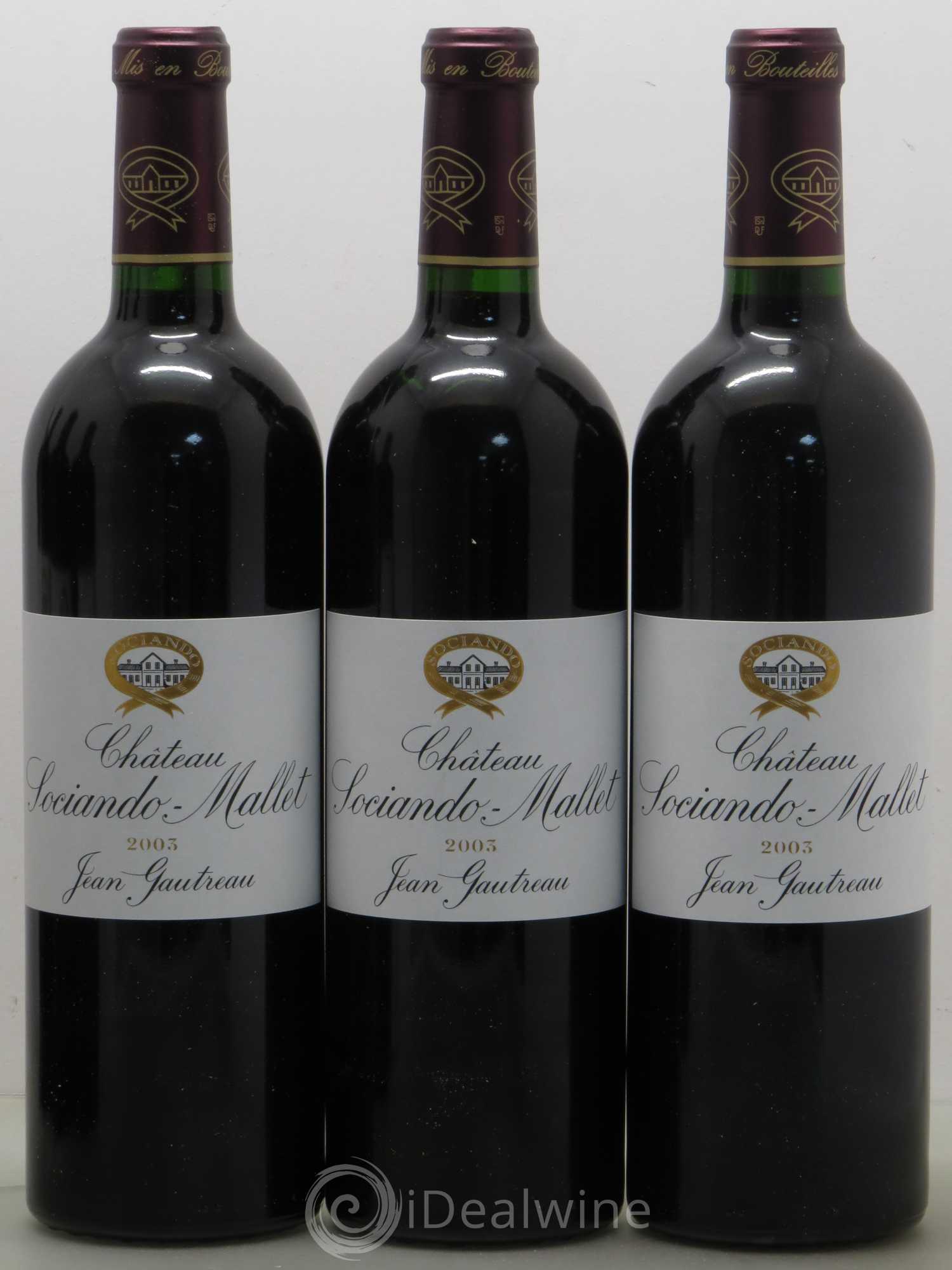 Château Sociando Mallet 2003 - Lot de 6 bouteilles - 2