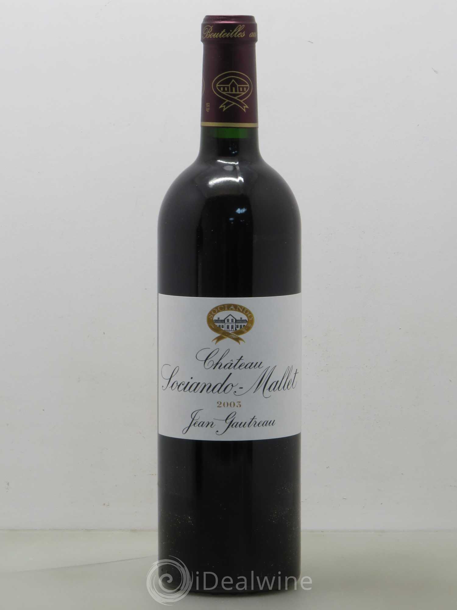 Château Sociando Mallet 2003 - Lot de 1 bouteille - 0