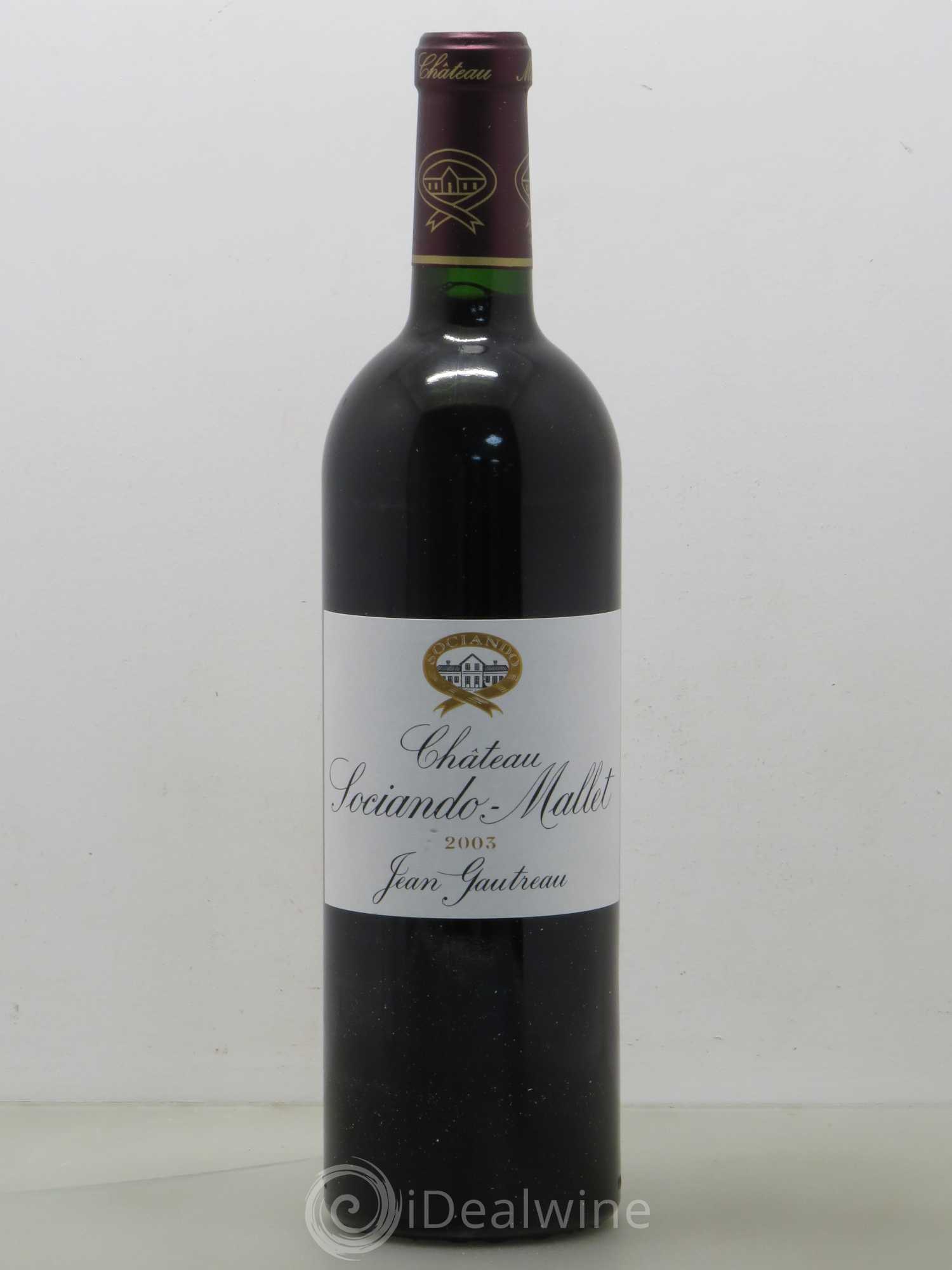 Château Sociando Mallet 2003 - Lot de 1 bouteille - 0