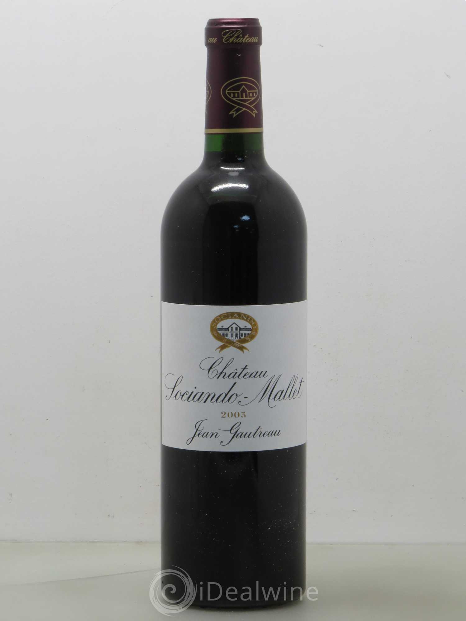 Château Sociando Mallet 2003 - Lot de 1 bouteille - 0