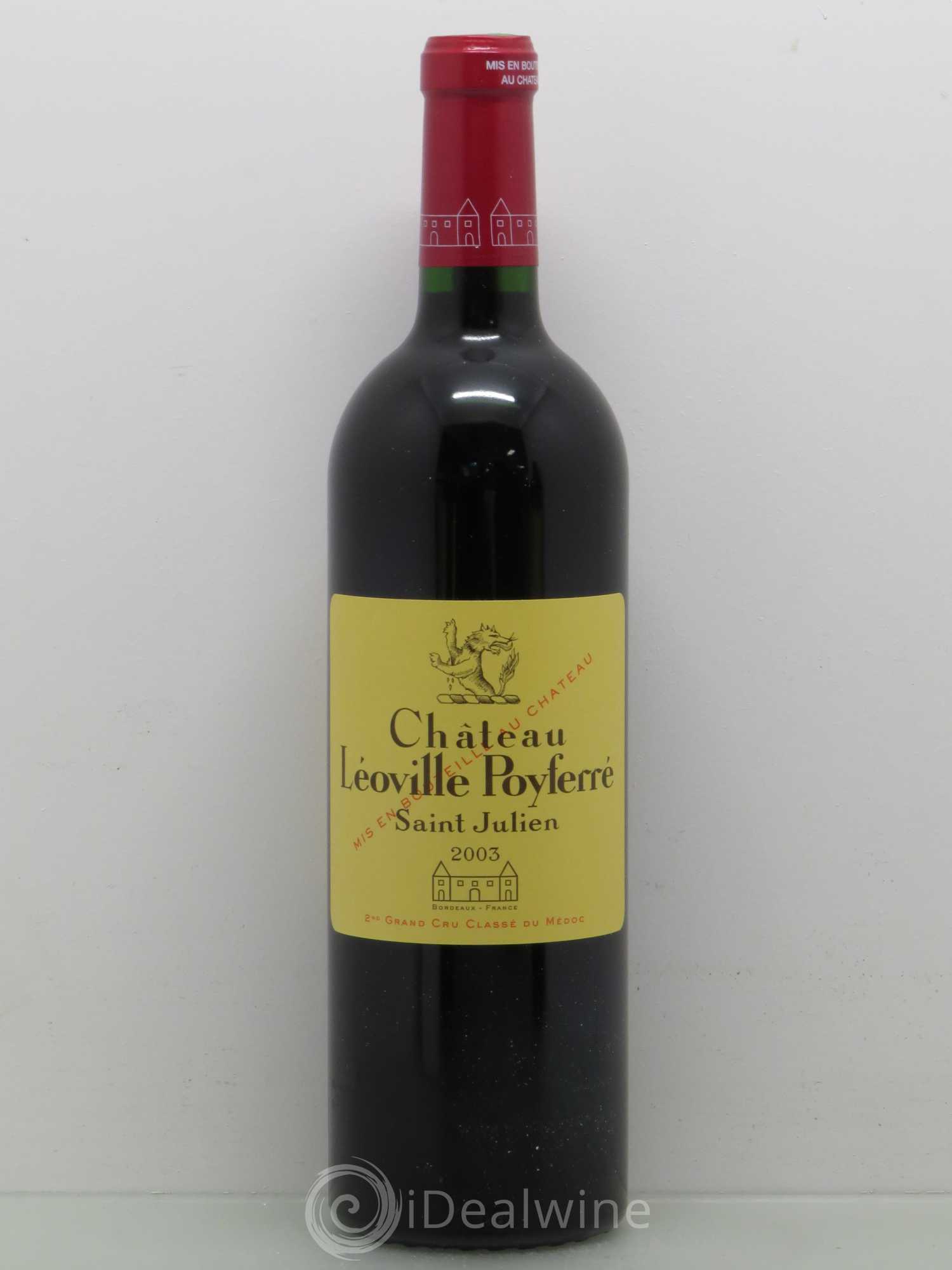 Château Léoville Poyferré 2ème Grand Cru Classé 2003 - Lot de 1 bouteille - 0