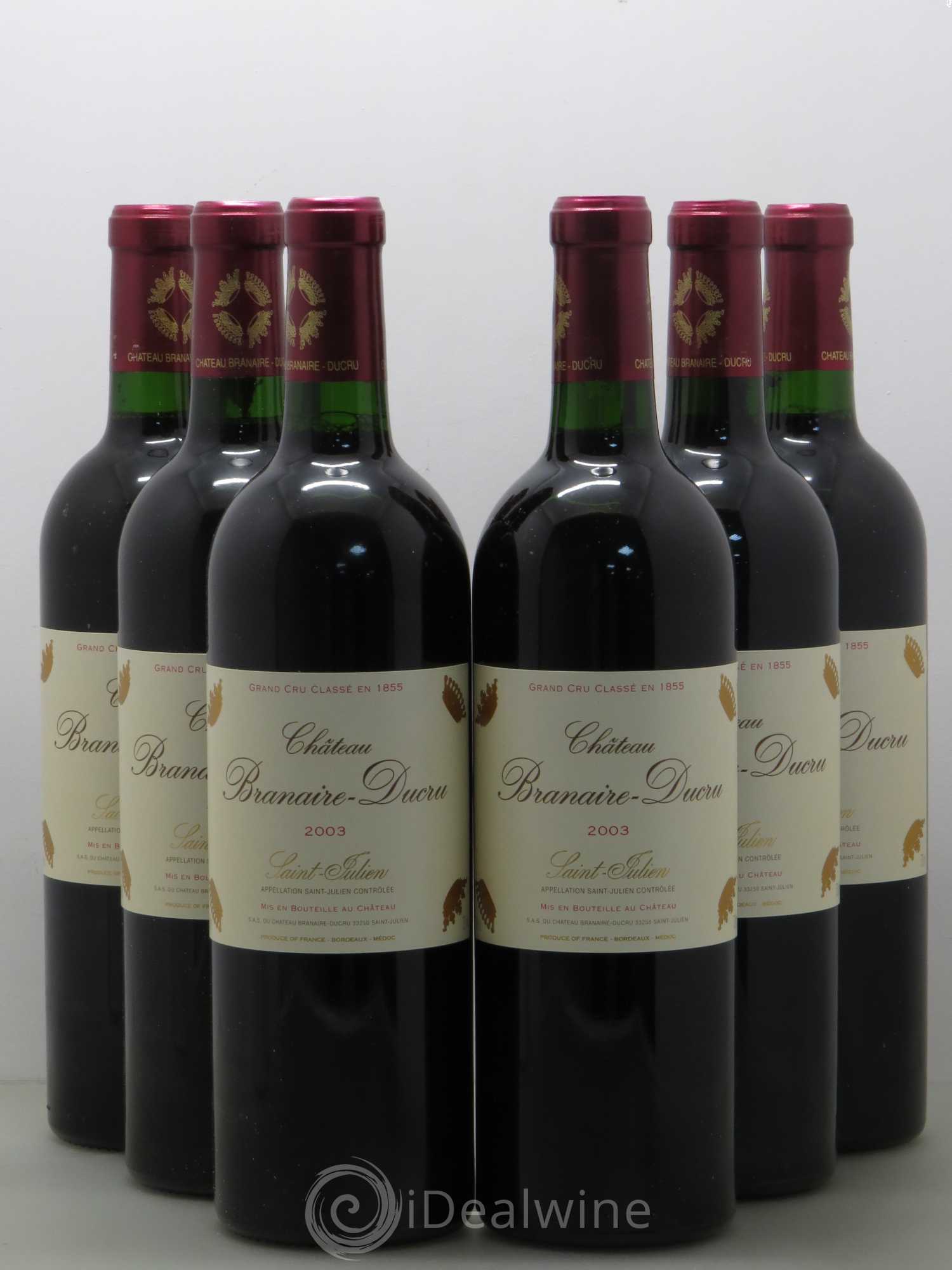 Château Branaire Ducru 4ème Grand Cru Classé 2003 - Lot de 6 bouteilles - 0