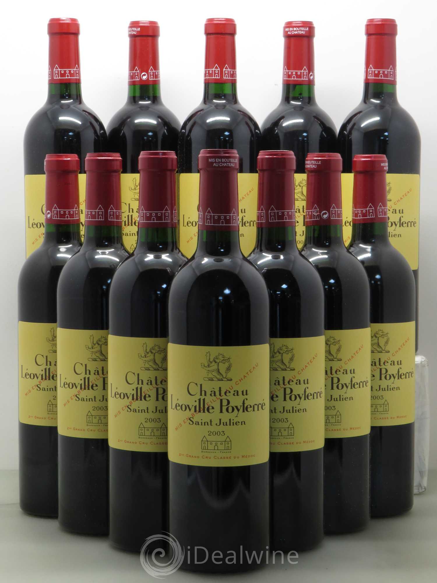 Château Léoville Poyferré 2ème Grand Cru Classé 2003 - Lot de 12 bouteilles - 0