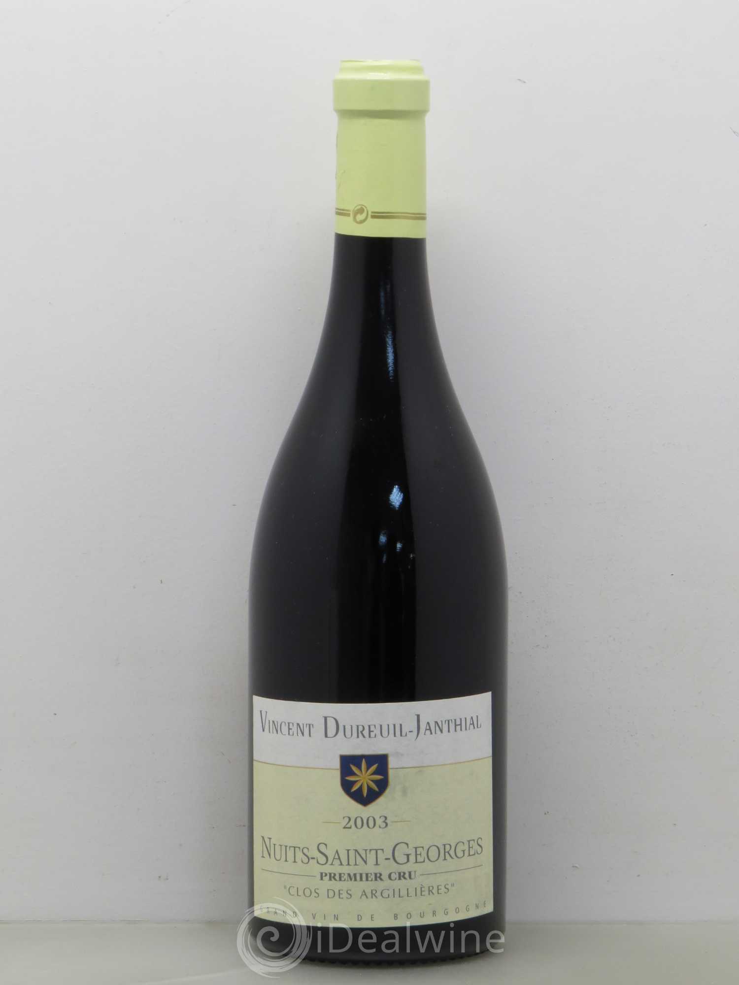 Nuits-Saint-Georges 1er Cru Clos des Argillières Dureuil Janthial 2003 - Posten von 1 Flasche - 0