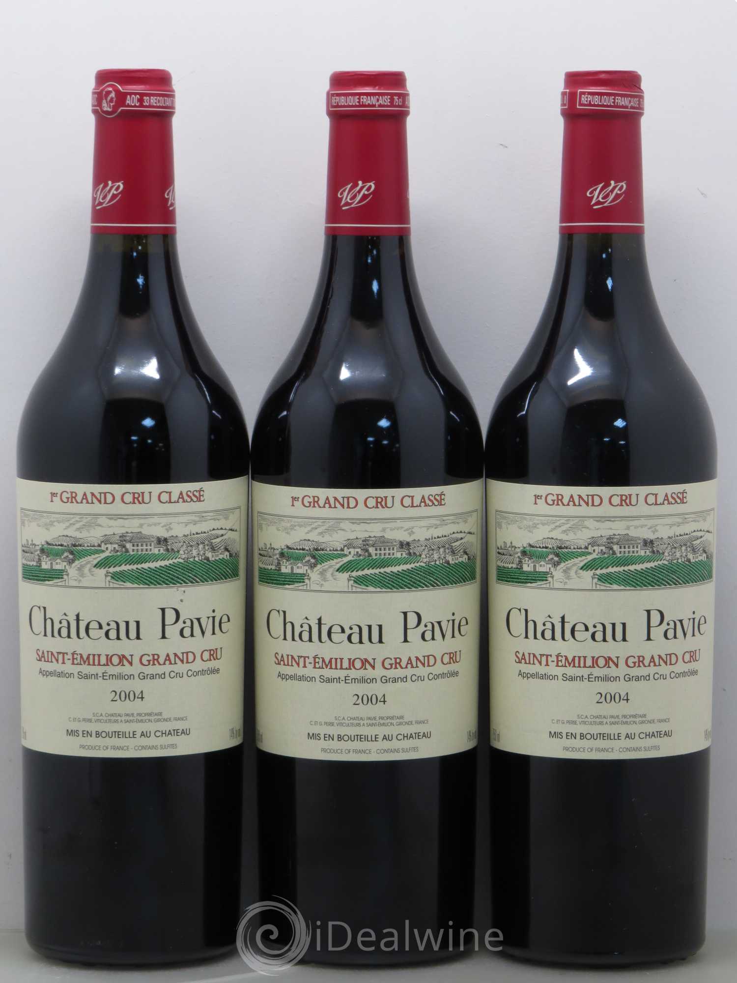 Château Pavie 1er Grand Cru Classé A 2004 - Lot de 3 bouteilles - 0