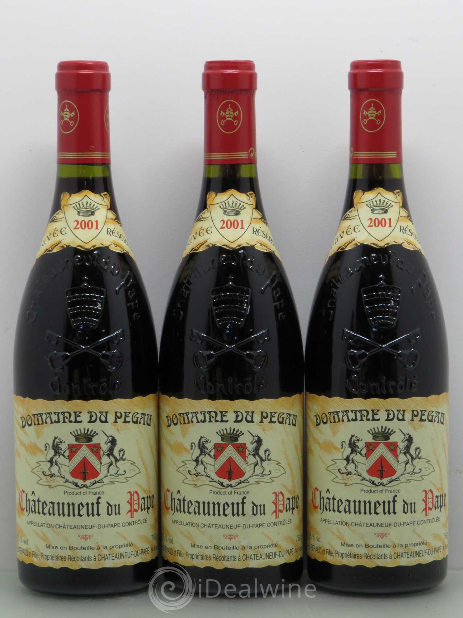 Châteauneuf-du-Pape Domaine du Pégau Cuvée Réservée Paul et Laurence Féraud 2001 - Lot de 3 bouteilles - 0