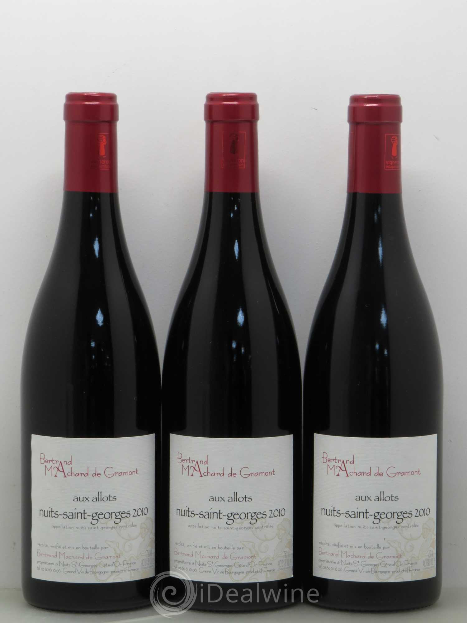Nuits-Saint-Georges 1er Cru aux Allots Bertrand Marchard de Gramont 2010 - Posten von 3 Flaschen - 0