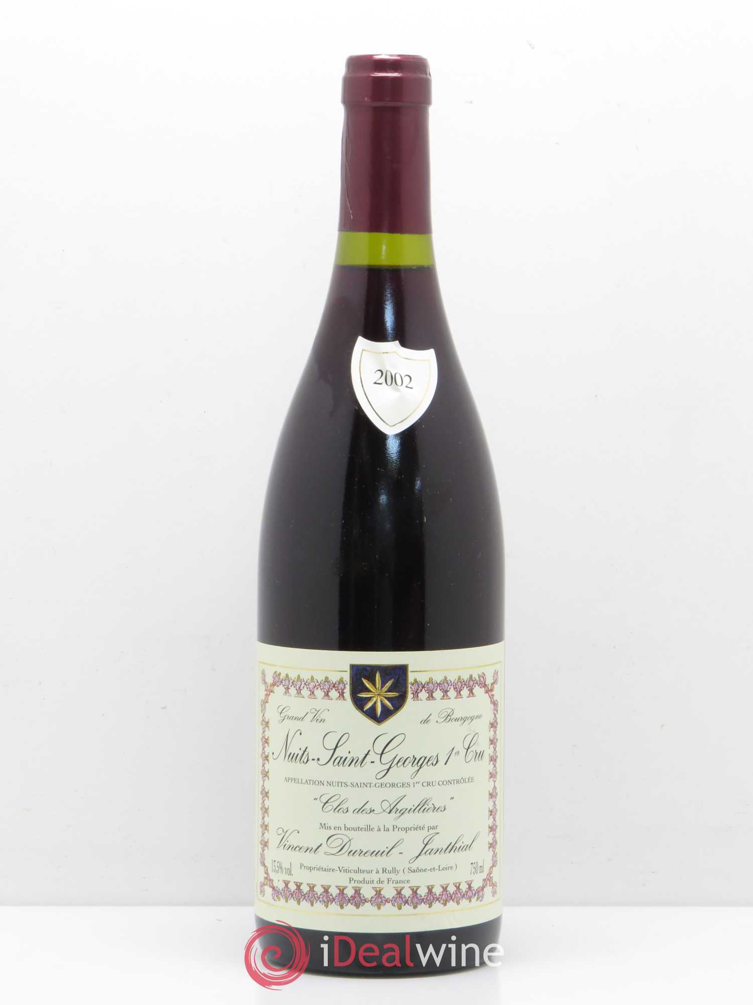Nuits-Saint-Georges 1er Cru Clos des Argillieres Dureuil Janthial 2002 - Posten von 1 Flasche - 0