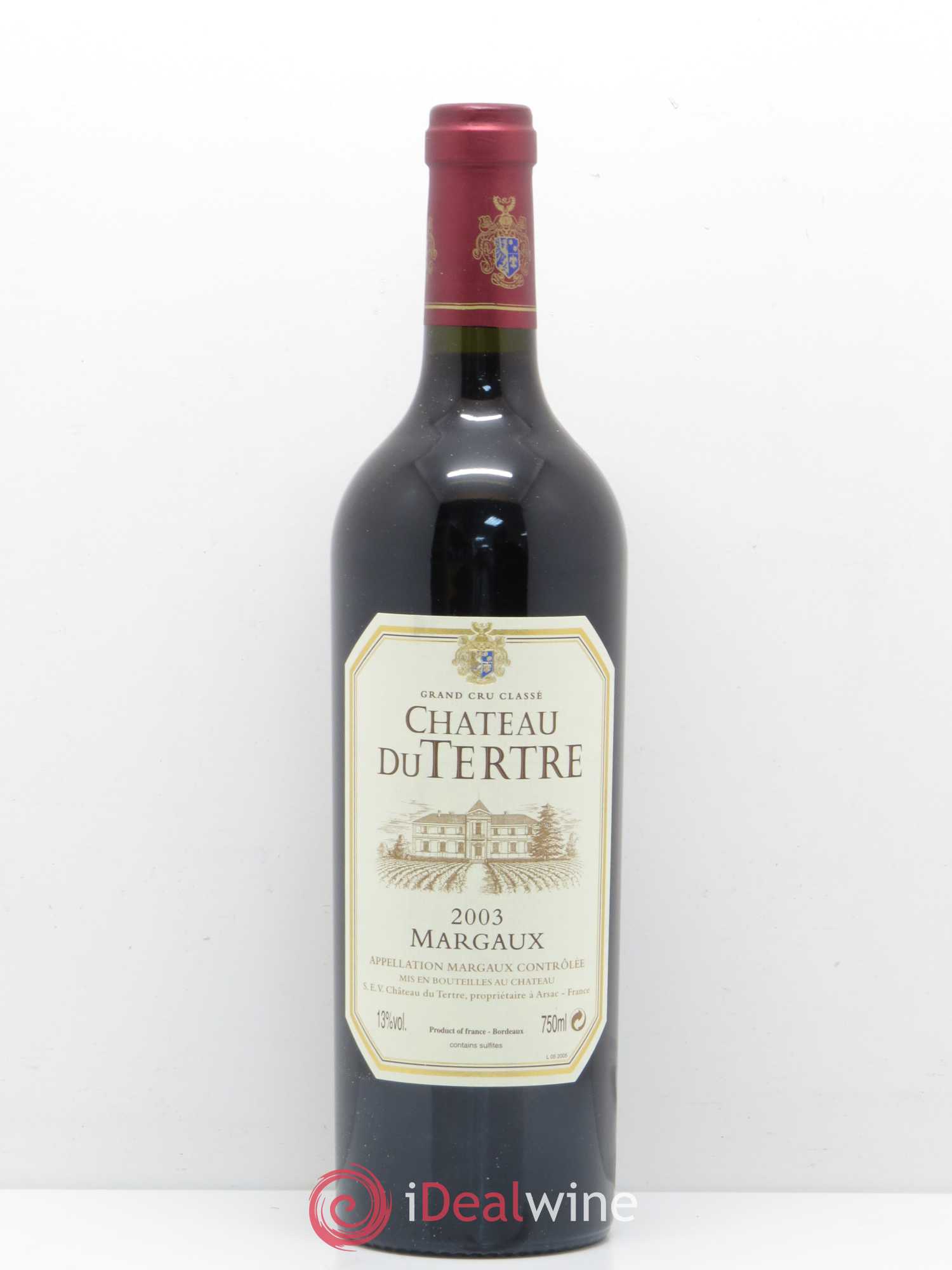 Château du Tertre 5ème Grand Cru Classé 2003 - Lot de 1 bouteille - 0