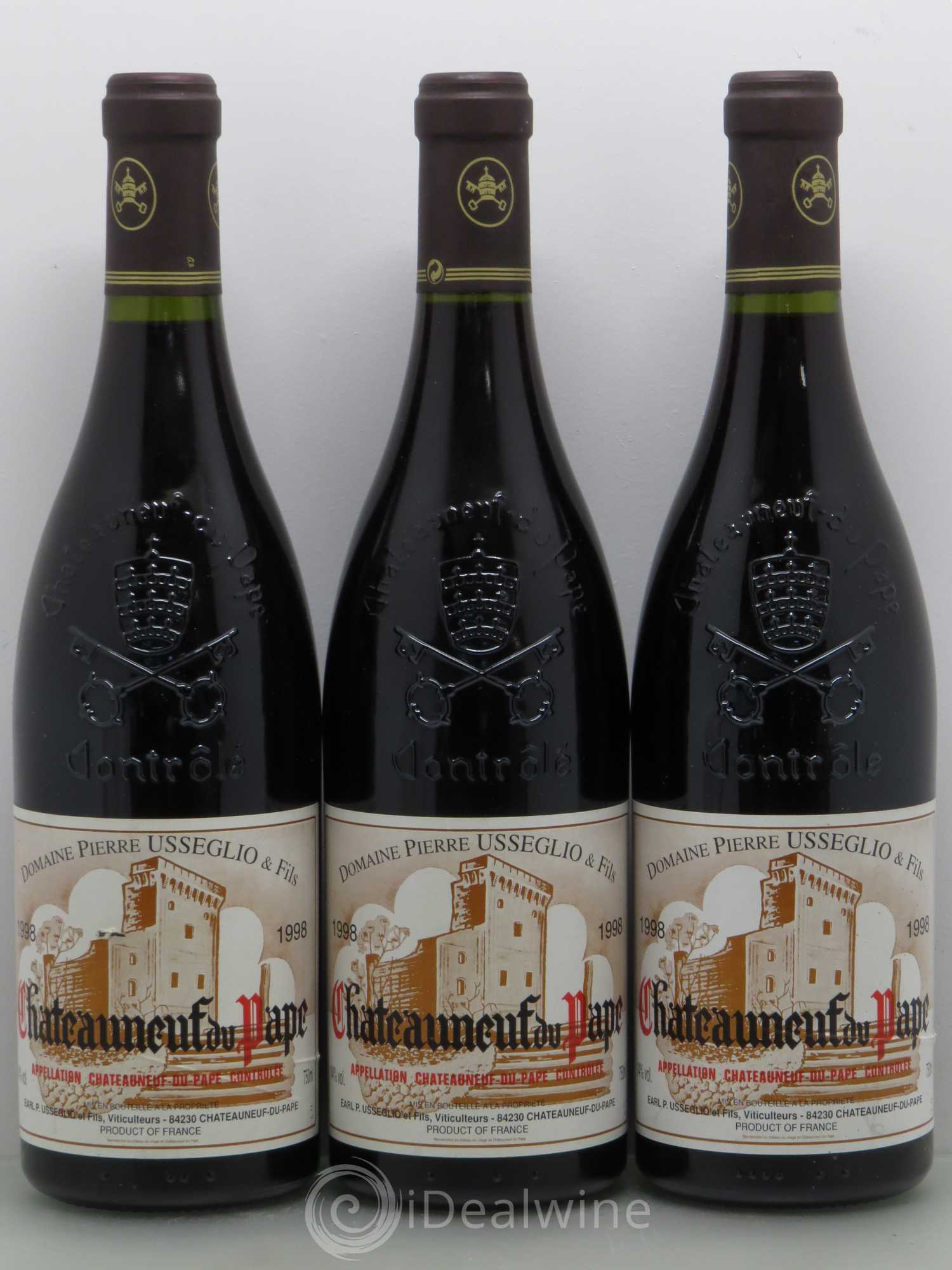 Châteauneuf-du-Pape Tradition Pierre Usseglio & Fils 1998 - Lot de 3 bouteilles - 0