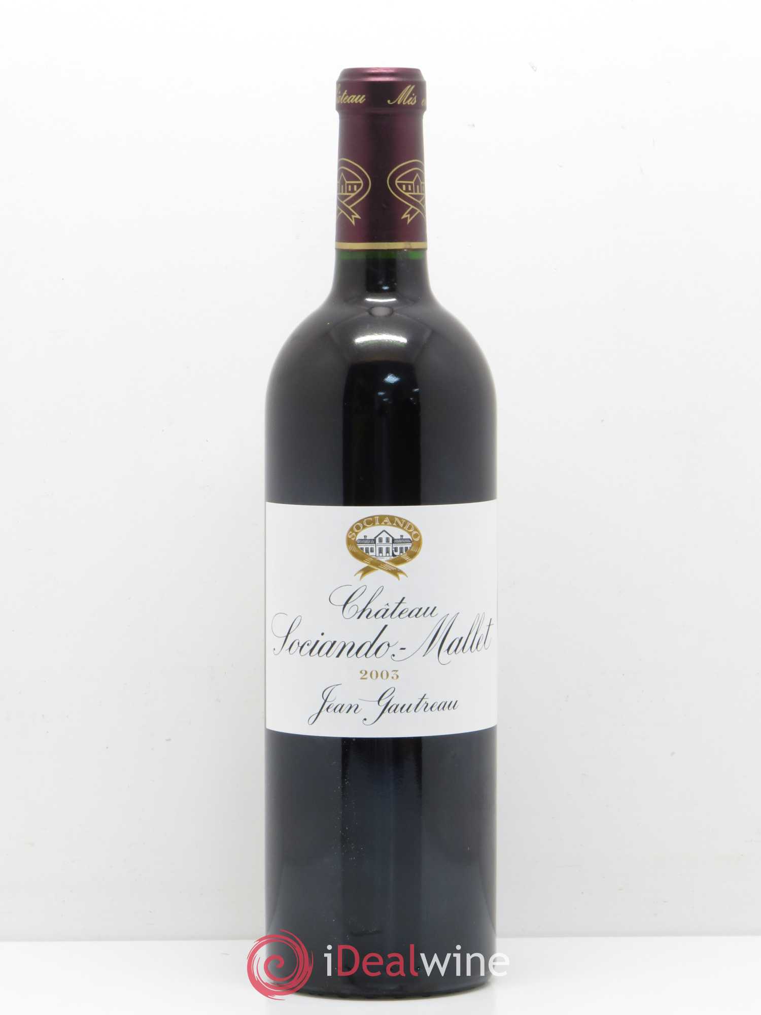 Château Sociando Mallet 2003 - Lot de 1 bouteille - 0