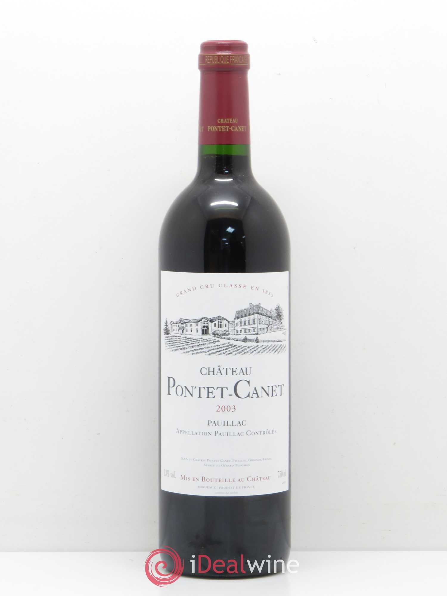 Château Pontet Canet 5ème Grand Cru Classé 2003 - Lot de 1 bouteille - 0