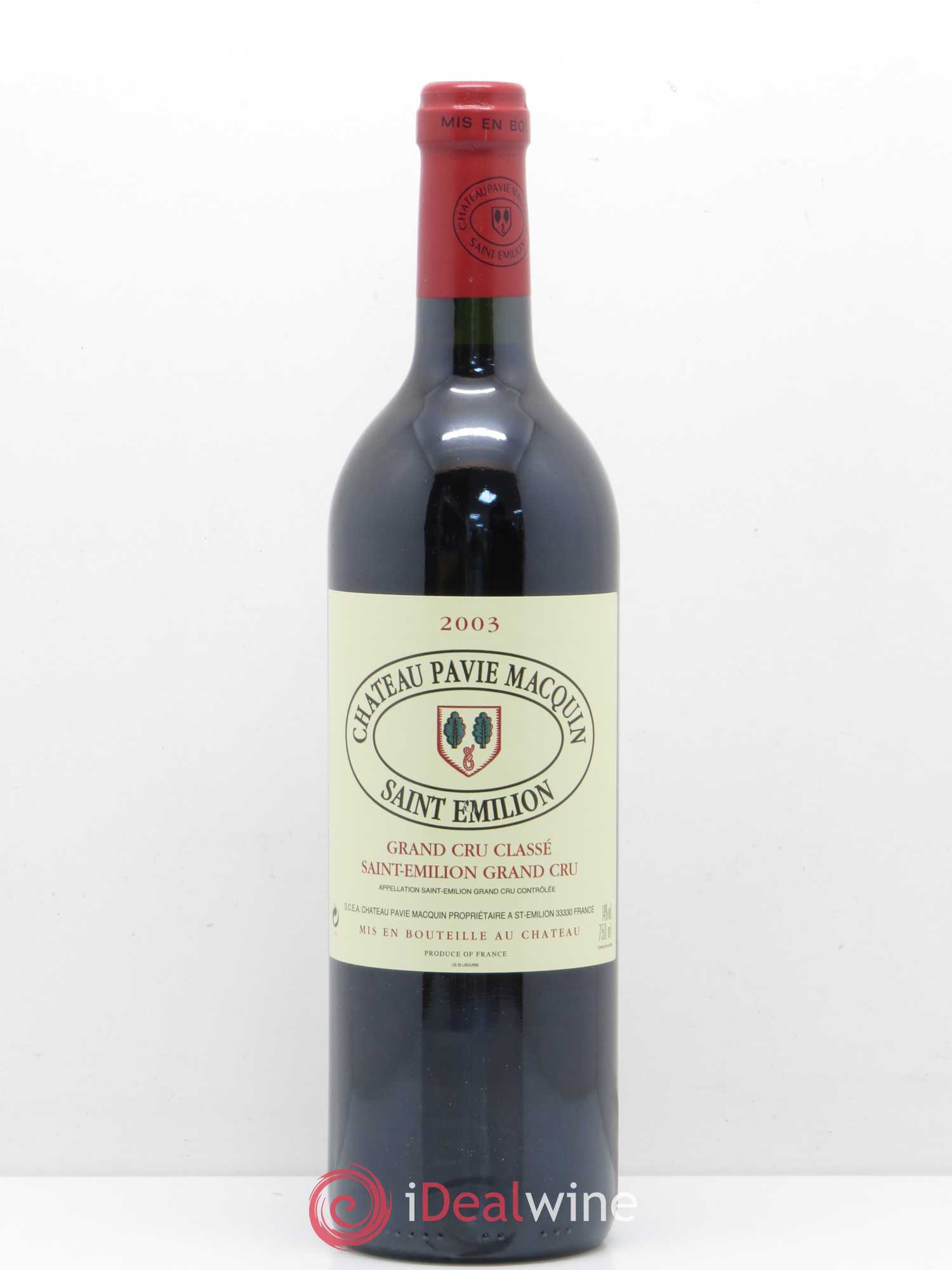 Château Pavie Macquin 1er Grand Cru Classé B 2003 - Lot de 1 bouteille - 0