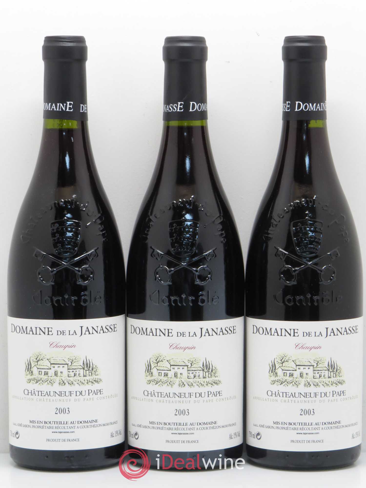 Châteauneuf-du-Pape Cuvée Chaupin La Janasse (Domaine de) 2003 - Lot de 3 bouteilles - 0